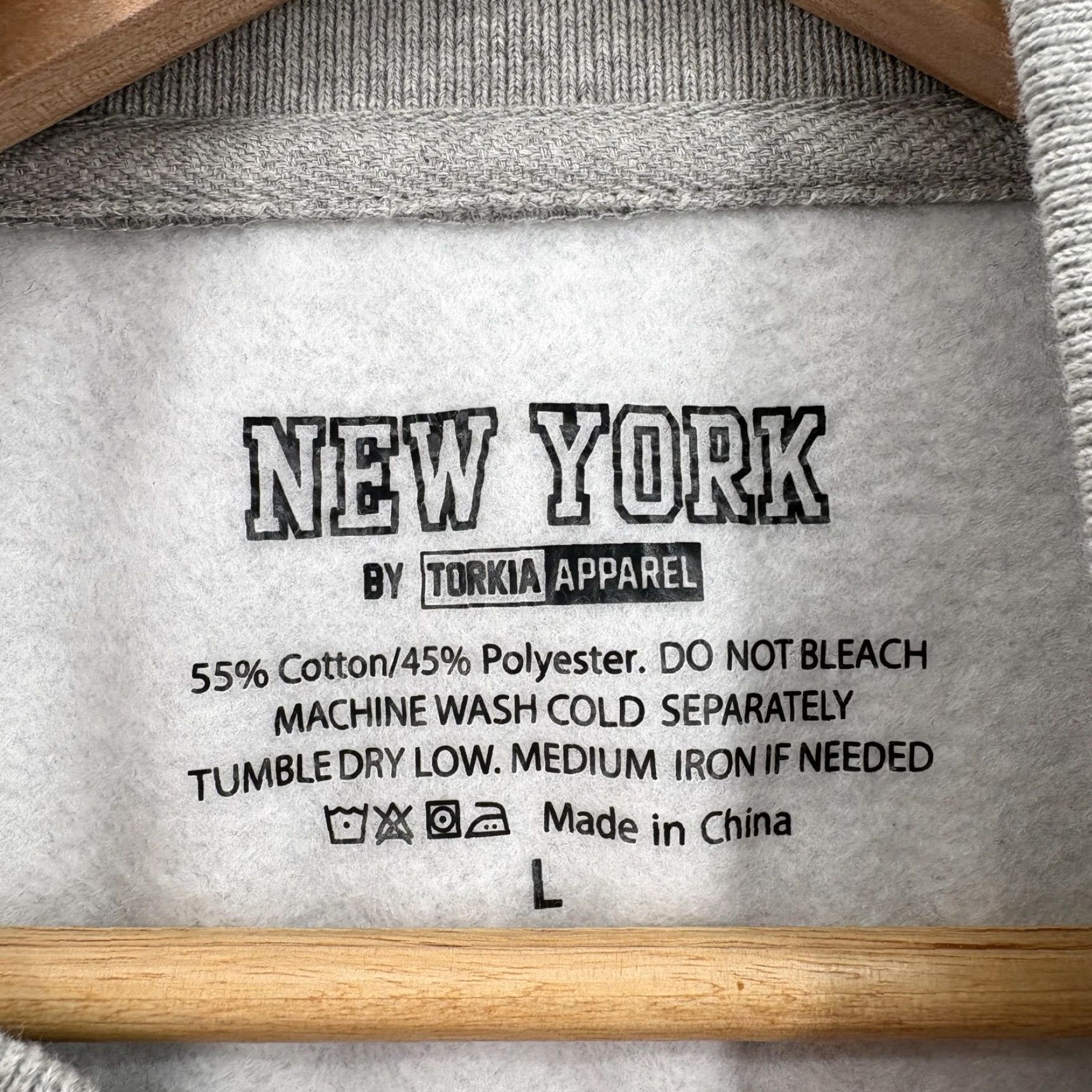 Vintage Torkia Jacket NY Patch Varsity NY New York Mens Large Gray Navy Varsity Letterman Jacket Size US L / EU 52-54 / 3 - 4 Thumbnail