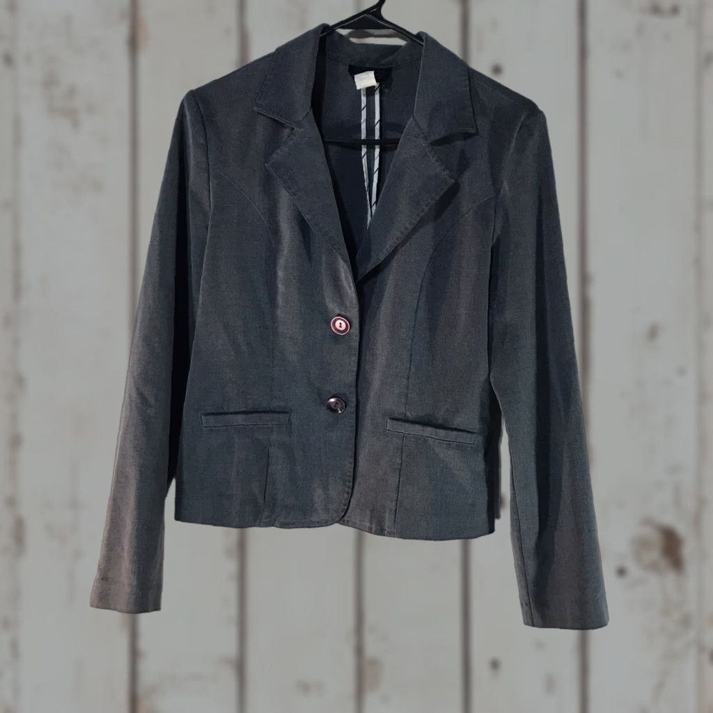 Vintage VINTAGE Star City Blazer Women Size M Gray Knit Double Button Mid-Length Long Sleeve Business Casual Jacket Size M / US 6-8 / IT 42-44 - 1 Thumbnail