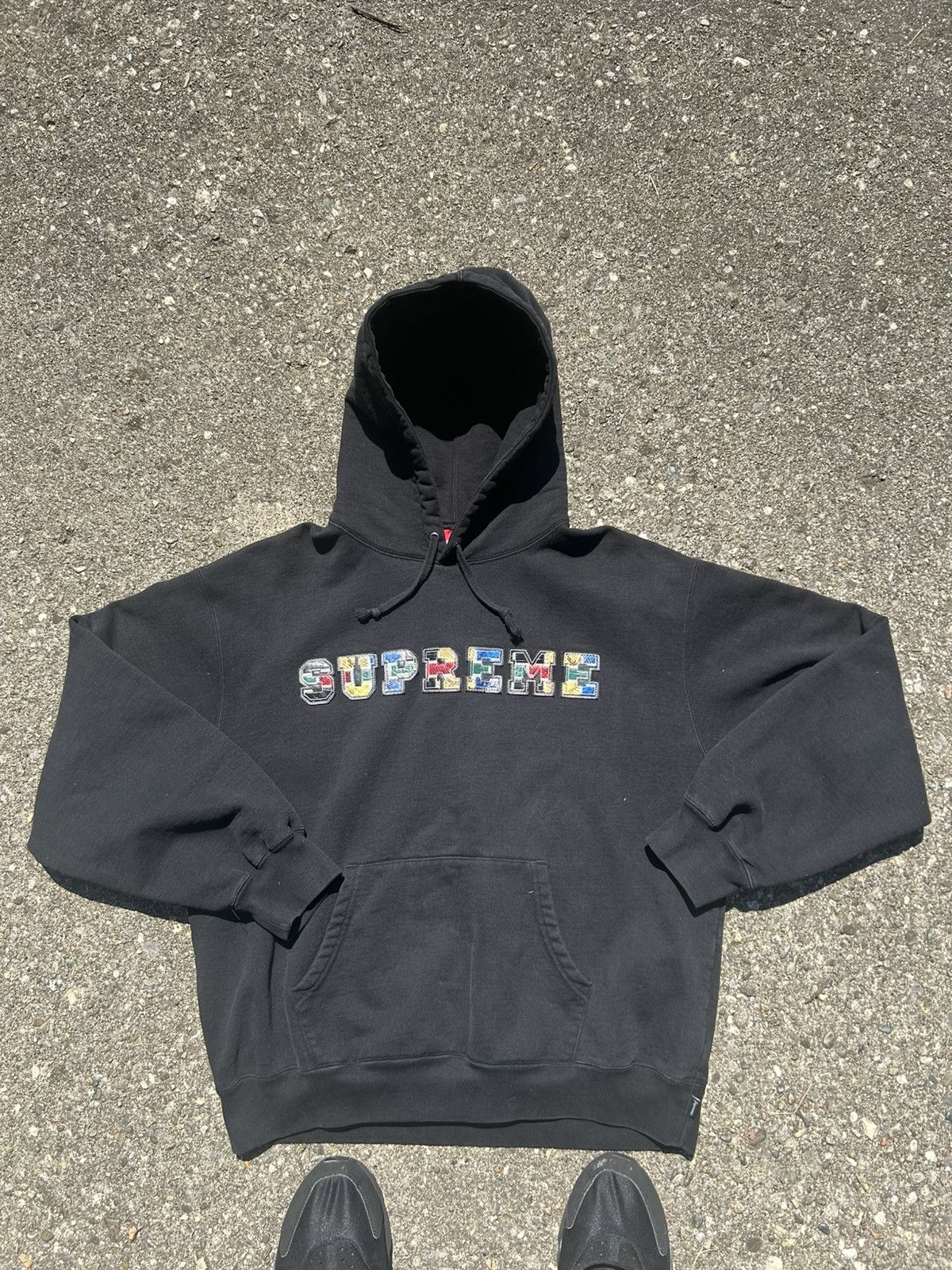 Supreme Supreme Collegiate Patchwork Leather Hooded