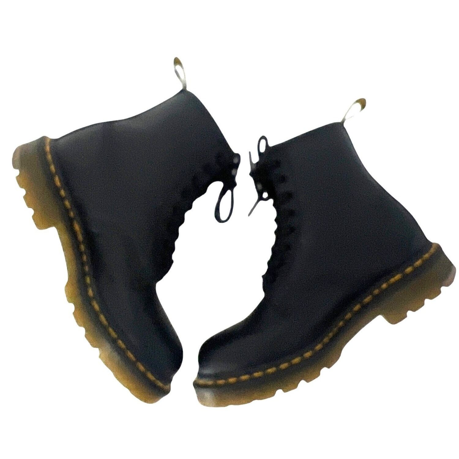 Dr. Martens Dr. Martens Air Wair Black Leather Lace Up Ankle Combat Cush Size US 6 / IT 36 - 7 Thumbnail