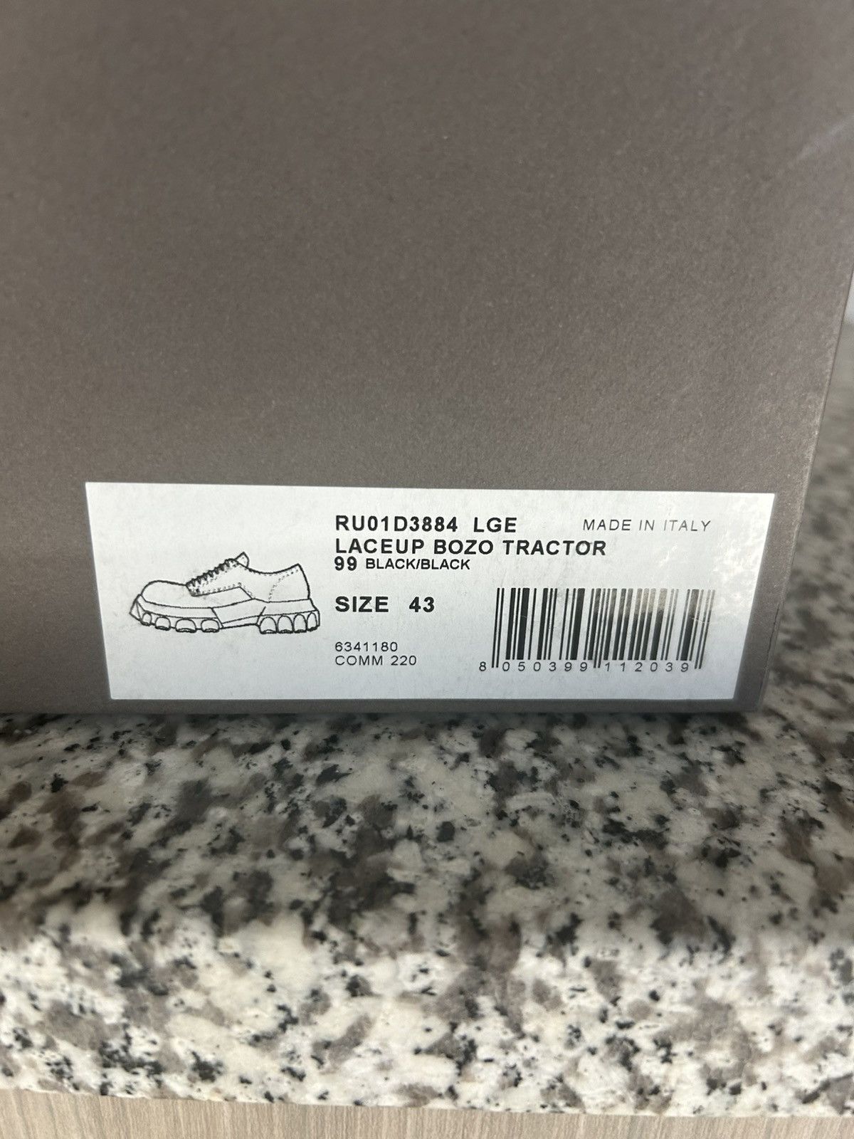 Rick Owens RICK OWENS LACEUP BOZO TRACTOR DERBY Size US 10 / EU 43 - 11 Thumbnail