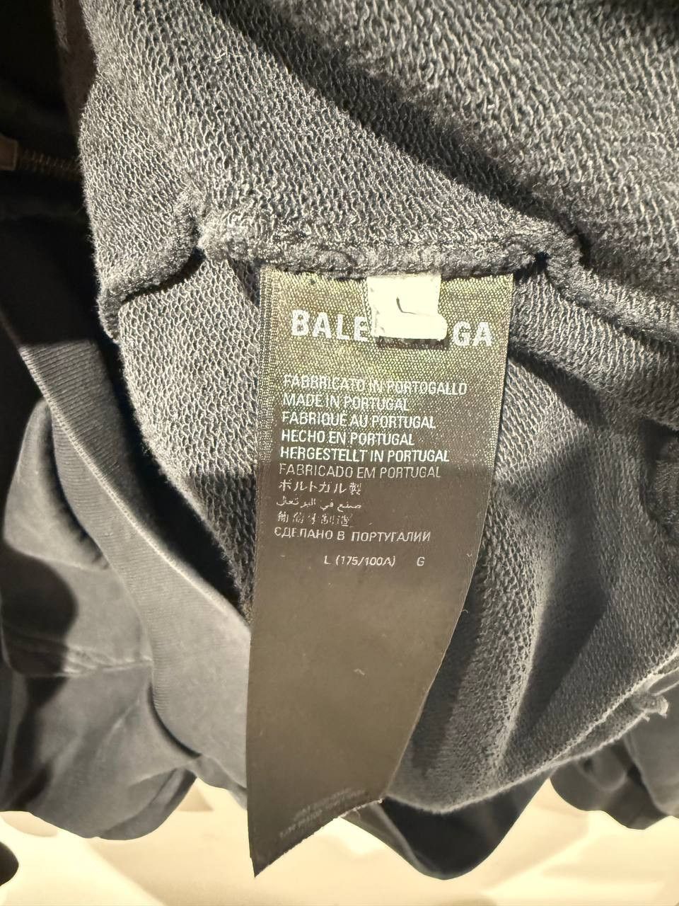 Balenciaga Black Logo Embroidered Cotton Zipped Hoodie Size US L / EU 52-54 / 3 - 5 Thumbnail