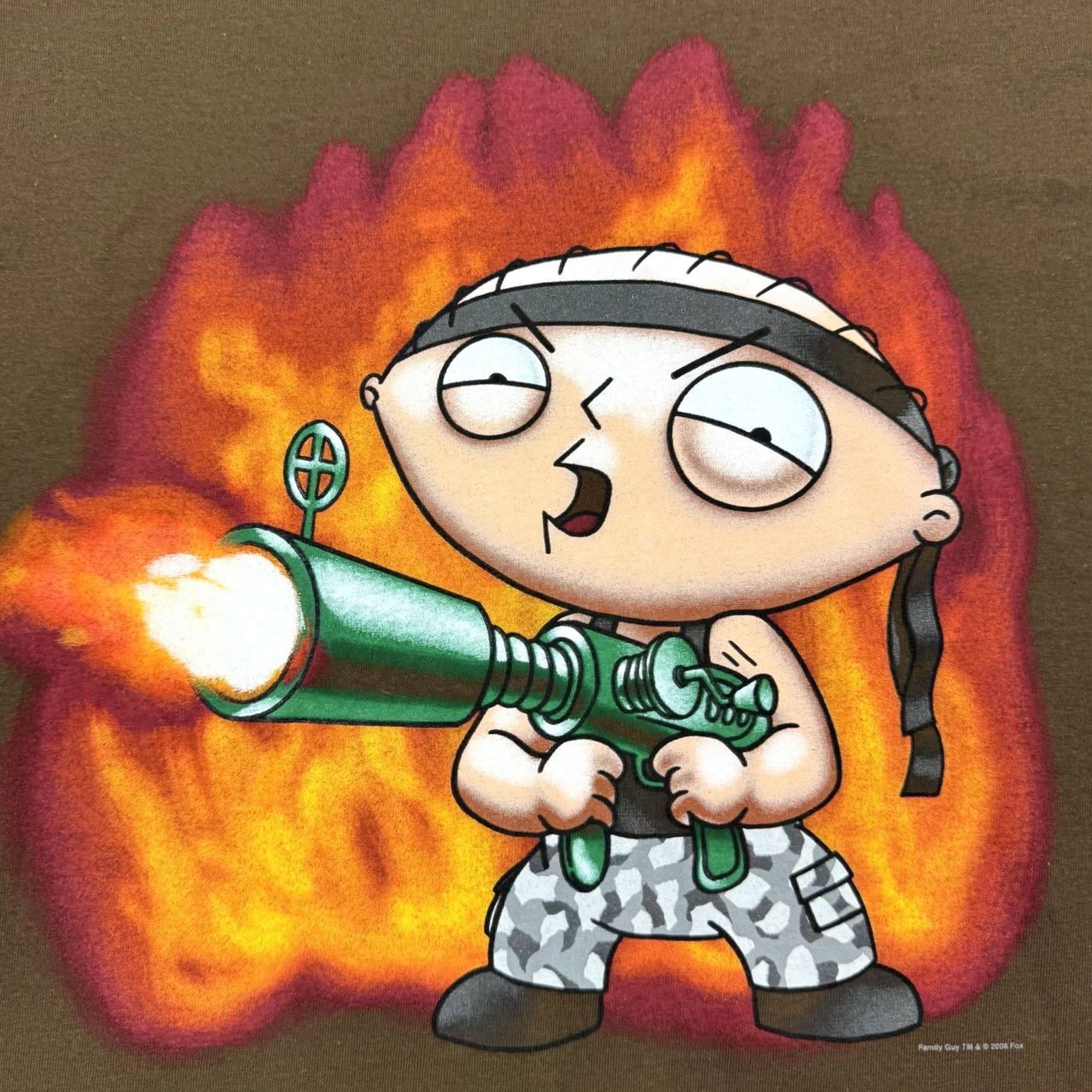 Vintage VINTAGE Stewie Family Guy T Shirt Adult Large Brown Cotton Crew Neck Short Sleeve Alstyle 90s Y2K Fox Mens Size US L / EU 52-54 / 3 - 2 Thumbnail