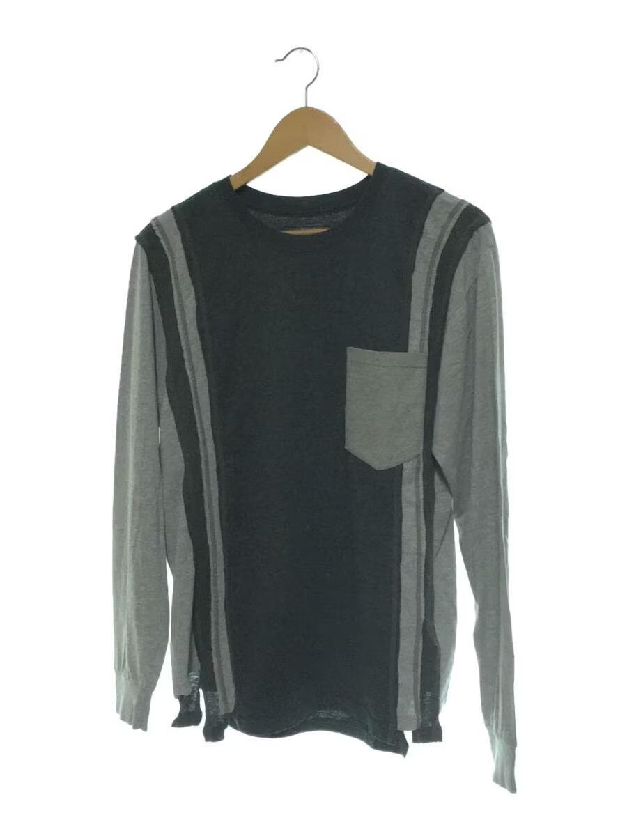 image of Needles Reconstructed Rebuild Long Sleeve Tee in Grey, Men's (Size Medium)