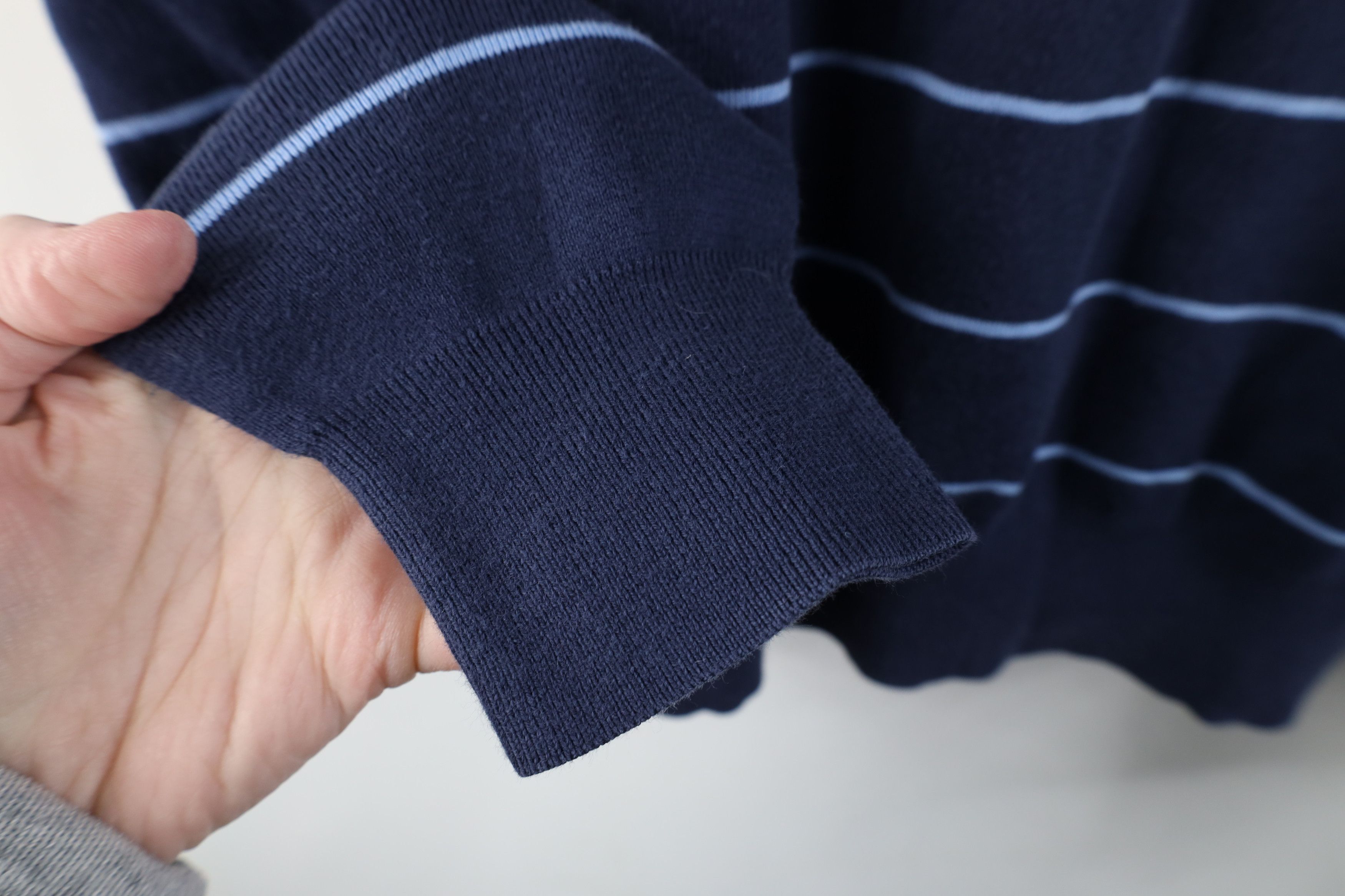 Polo Ralph Lauren Vintage 90s Ralph Lauren Striped Pima Cotton Knit Sweater Size US M / EU 48-50 / 2 - 8 Thumbnail