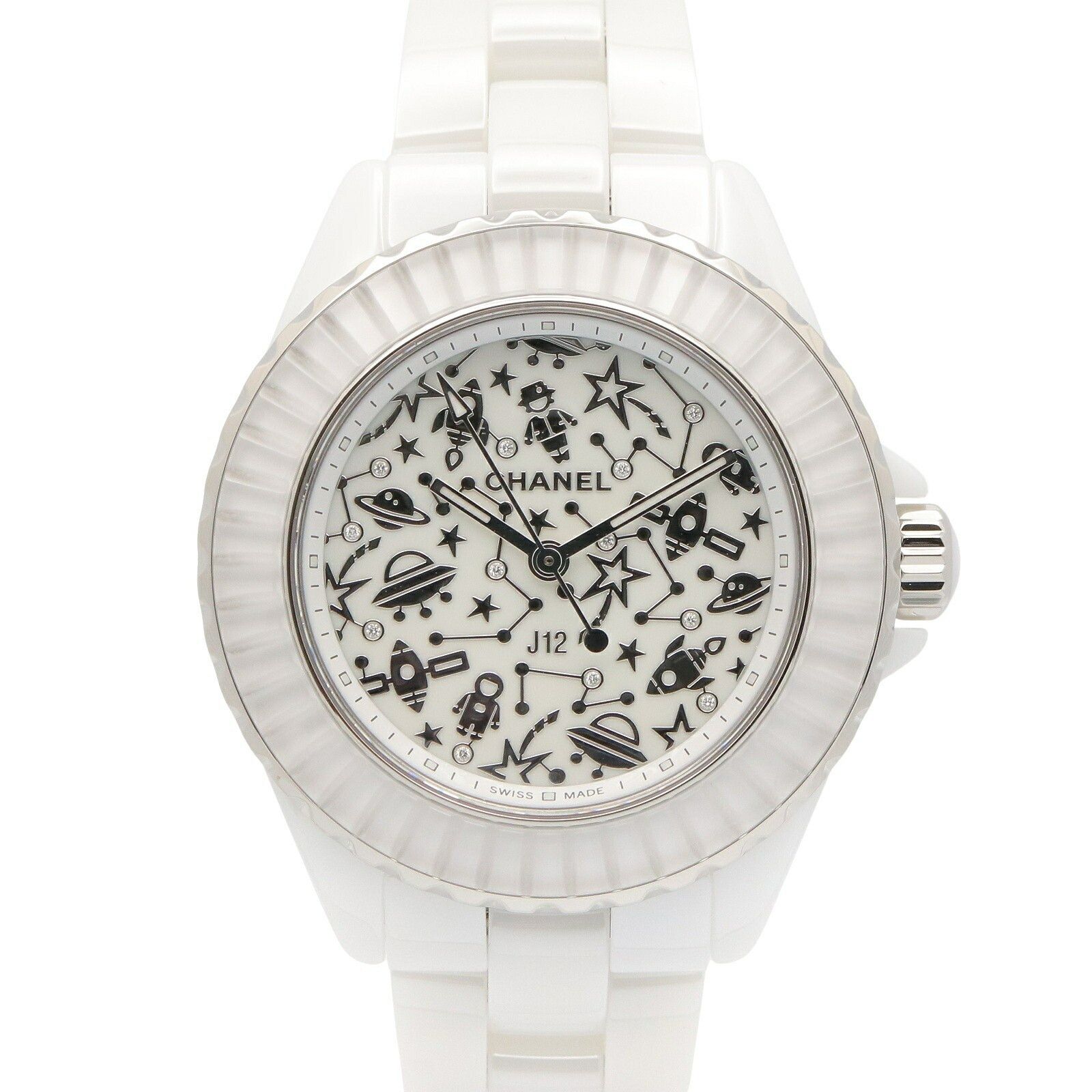 Chanel Chanel Chanel J12 Cosmic Ceramic Watch Glass / Ceramic Quartz H7990 DUTY FREE for USA Size ONE SIZE - 1 Thumbnail