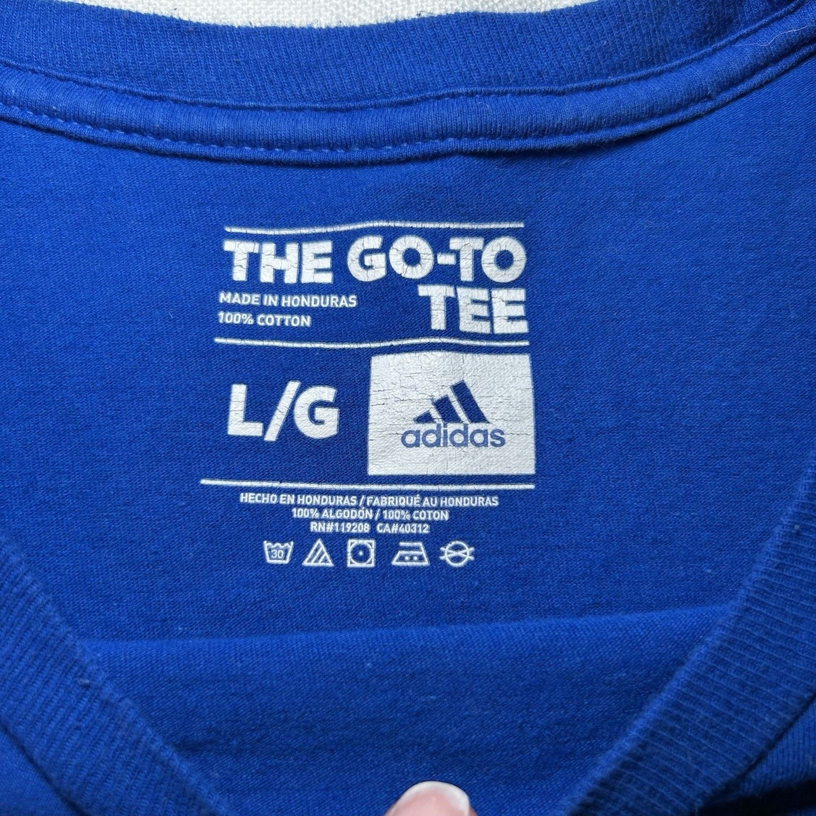 Adidas Men's Adidas Logo Blue 3 Stripe shirt Large L Size US L / EU 52-54 / 3 - 3 Thumbnail