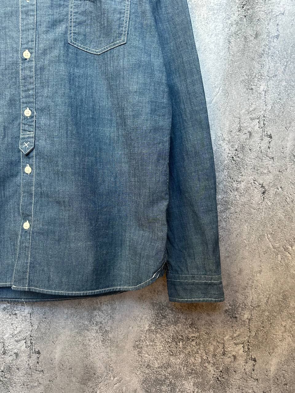 Edwin Edwin Japan Jeans Shirt Button Up Vintage LS Blue Denim Size US L / EU 52-54 / 3 - 9 Thumbnail