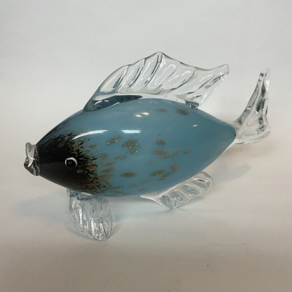 Murano VTG Large Murano Style ArtGlass Fish Sculpture 11"x6.5” Flaw Size ONE SIZE - 9 Thumbnail