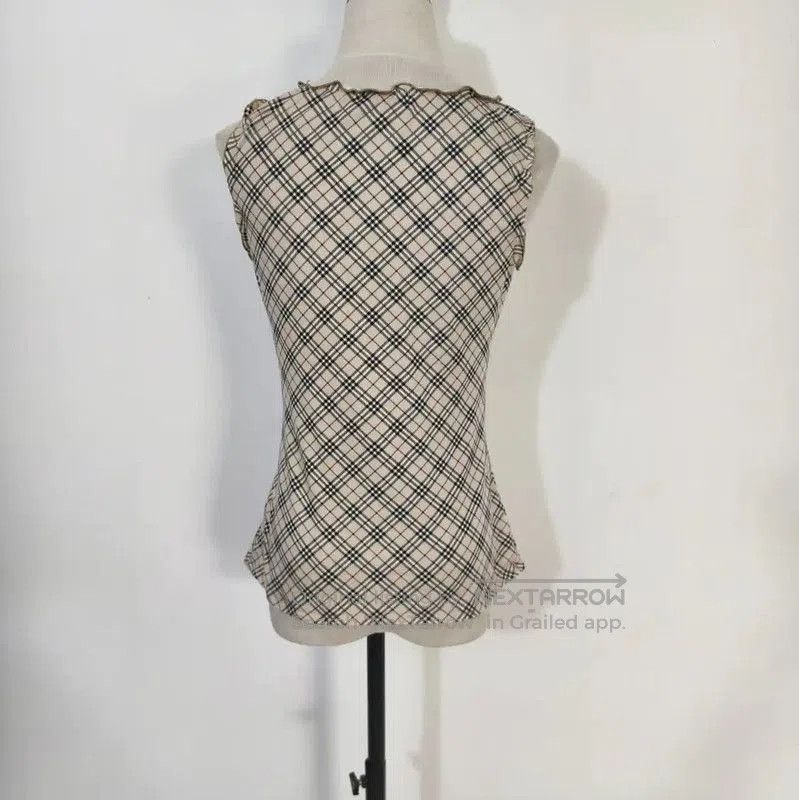Burberry Burberry Summer Khaki Check Cotton Top. Size M / US 6-8 / IT 42-44 - 5 Thumbnail