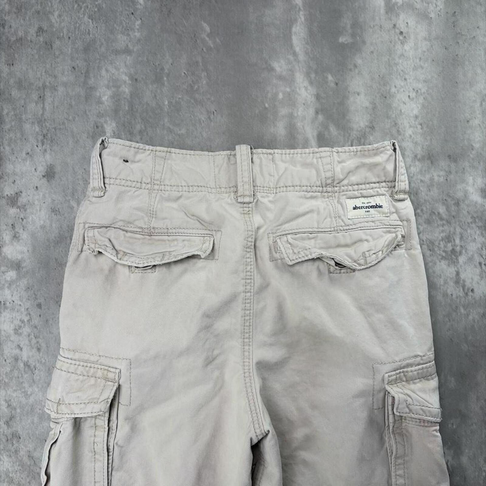 Abercrombie & Fitch Y2K Beige Abercrombie & Fitch Grunge Baggy Cargo Shorts Size 26" / US 2 / IT 38 - 3 Thumbnail