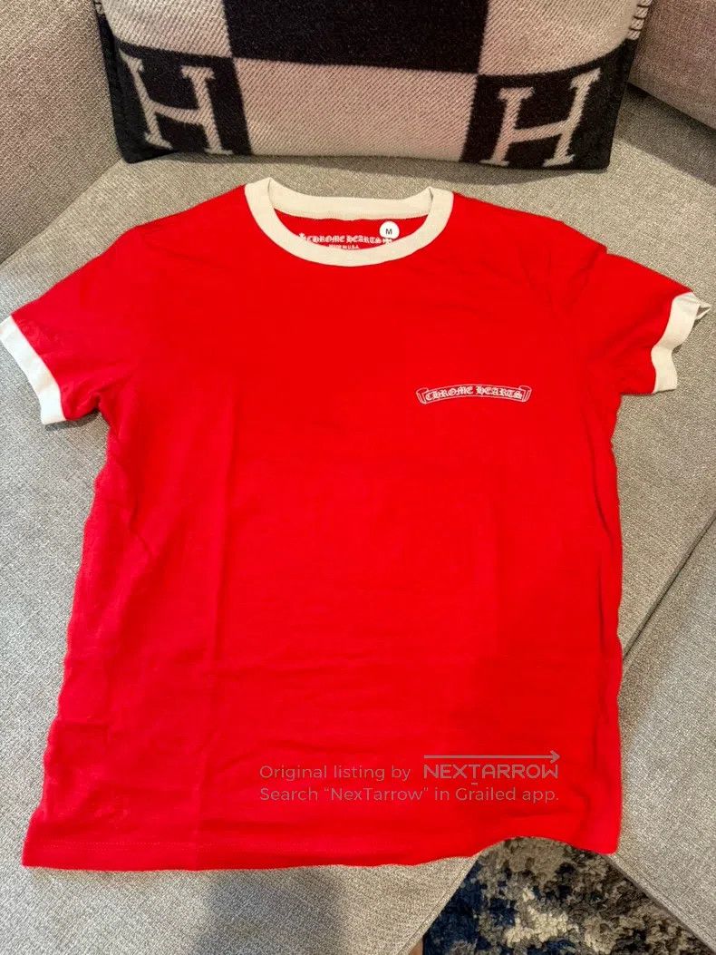 Chrome Hearts CHROME HEARTS Size M Red horseshoe printed short sleeve T-s Size US M / EU 48-50 / 2 - 1 Thumbnail