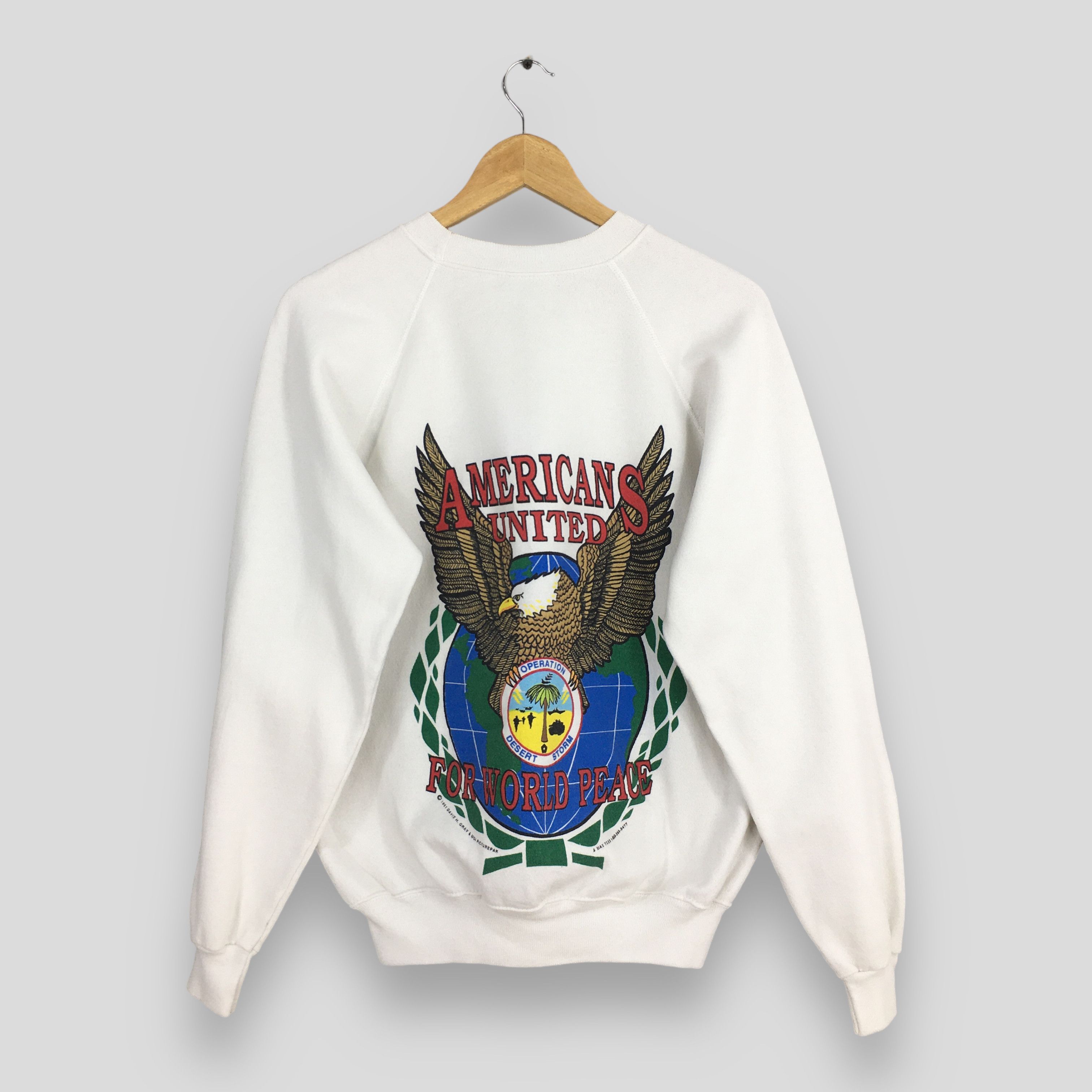 Vintage Vintage 90s Operation Desert Storm Sweatshirt Large Size US L / EU 52-54 / 3 - 6 Thumbnail