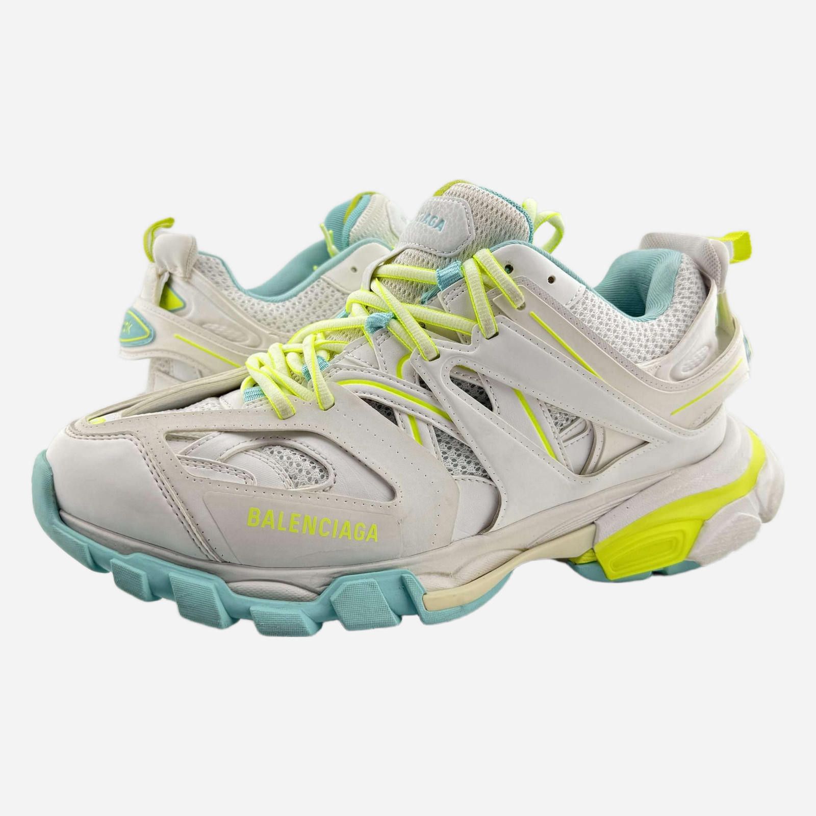 Balenciaga Balenciaga Track Neon Yellow Light Blue 43EU Used OG Box Size US 10 / EU 43 - 1 Thumbnail
