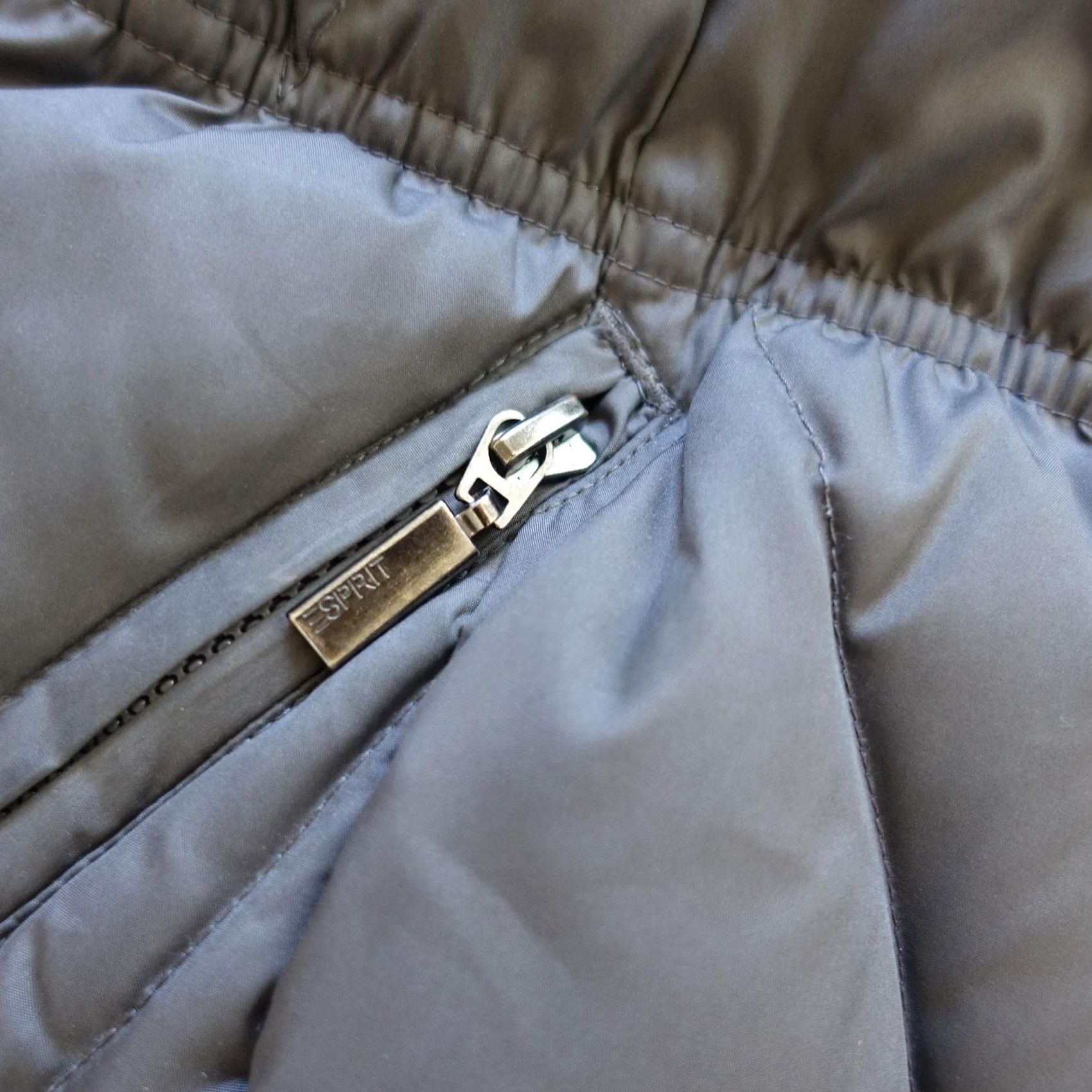 Esprit VINTAGE Esprit Coat Womens 4 Gray Down Puffer Hooded Faux Fur Belt Long Quilted Size S / US 4 / IT 40 - 4 Thumbnail