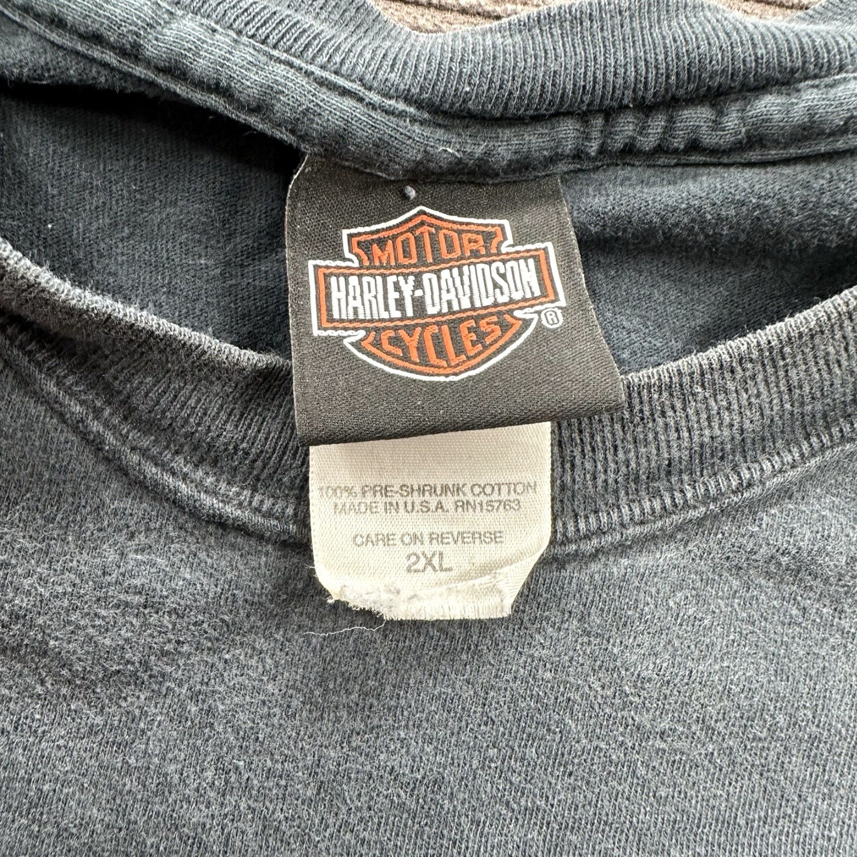 Harley Davidson Harley-Davidson T Shirt Men 2XL Black Cotton Logo Crew Neck Motorcycle Shirt Short Sleeve Tee Size US XXL / EU 58 / 5 - 3 Thumbnail