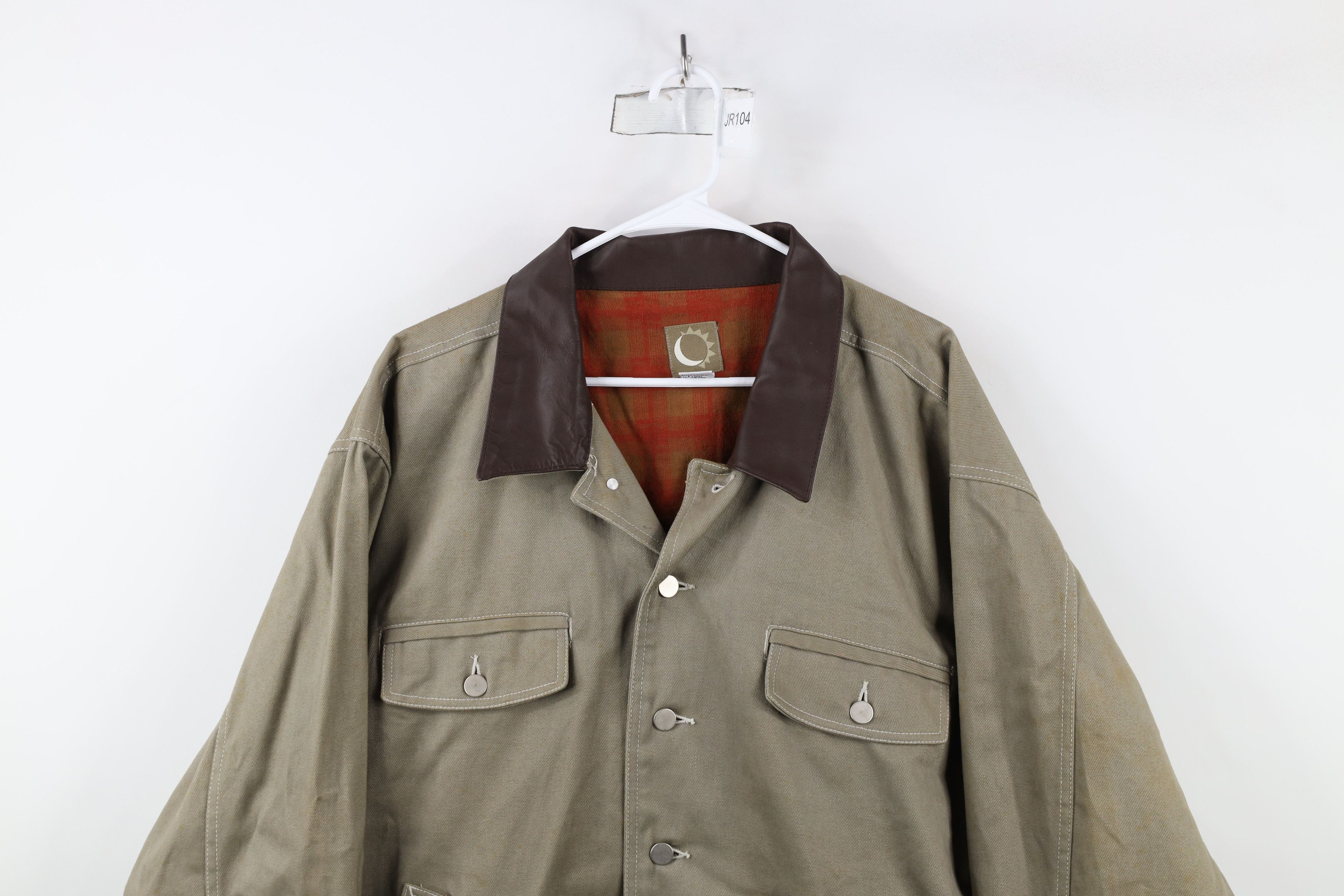 Marlboro × Vintage Vintage 90s Marlboro Leather Collar Trucker Jacket Gray Size US XL / EU 56 / 4 - 2 Thumbnail