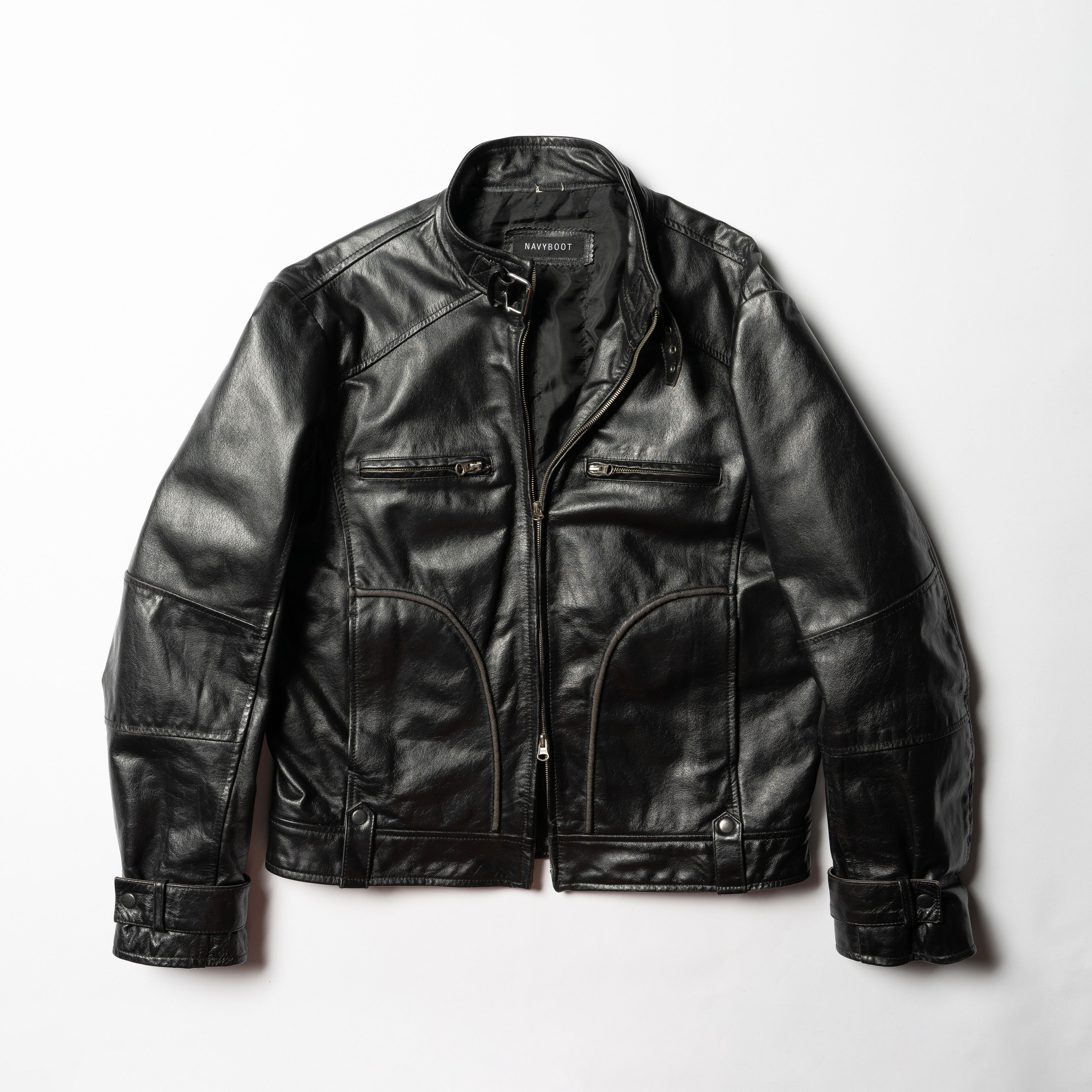 🔵 NAVYBOOT Vintage Leather Jacket