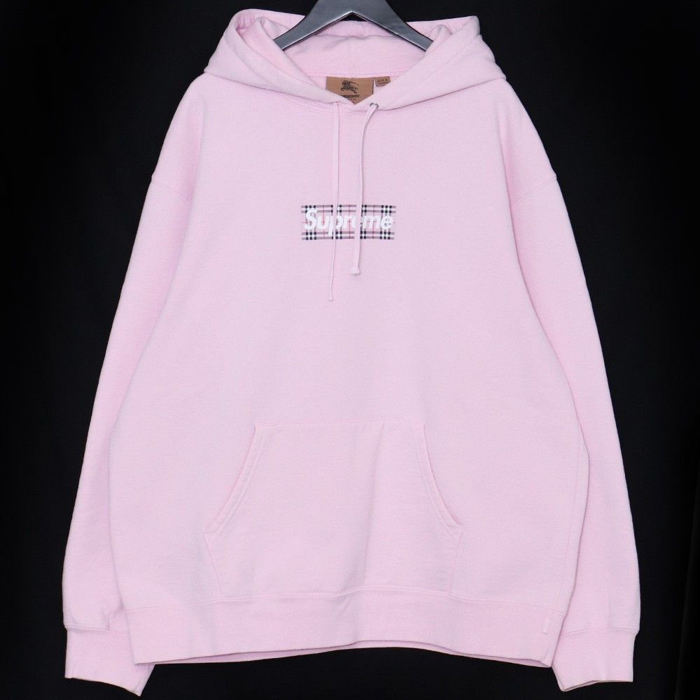Burberry × Supreme Supreme Burberry Box Logo Hoodie | Grailed