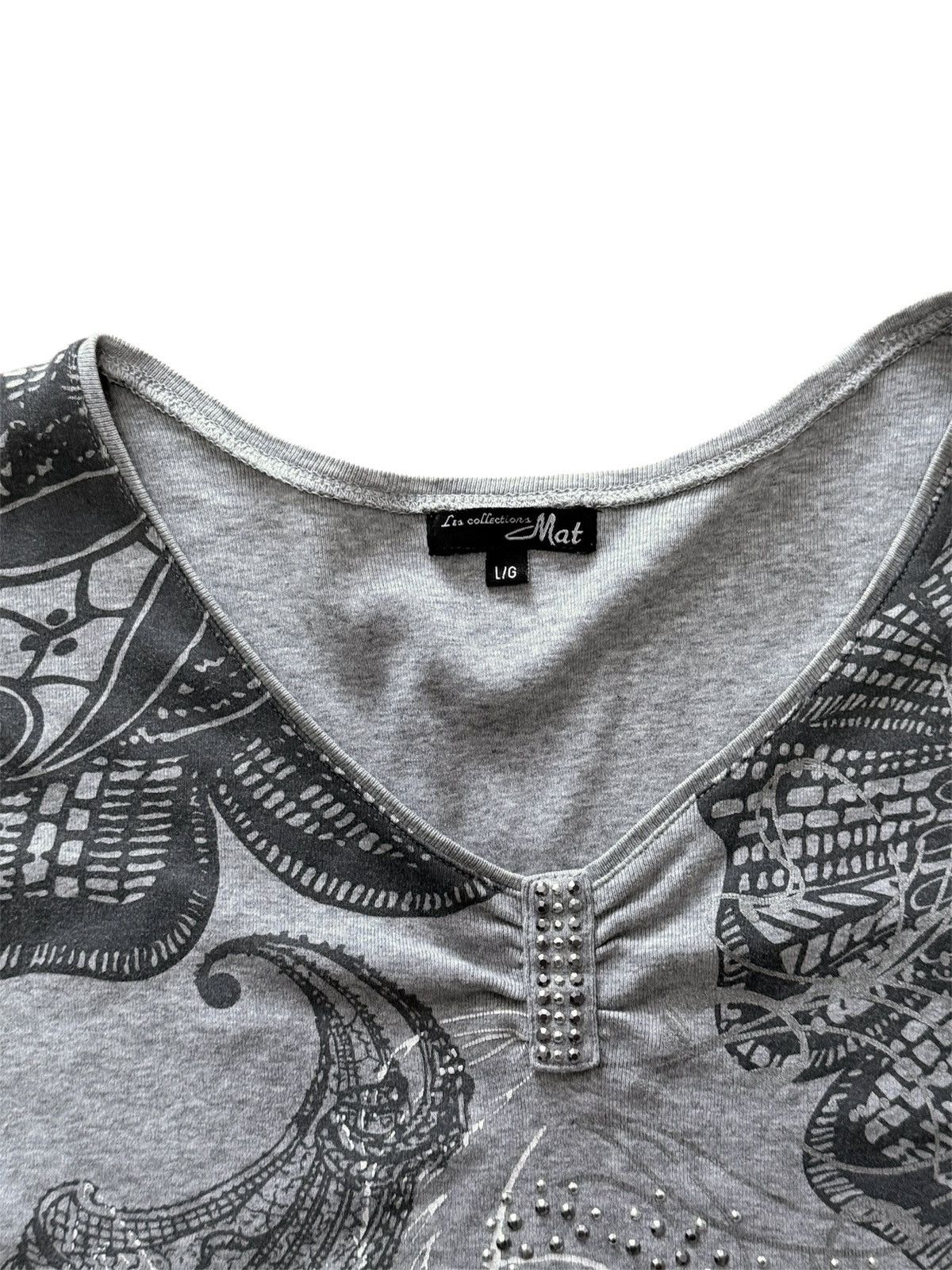 Hysteric Glamour Y2K Ornate Graphic 3/4 Sleeve Top Size L / US 10 / IT 46 - 4 Thumbnail