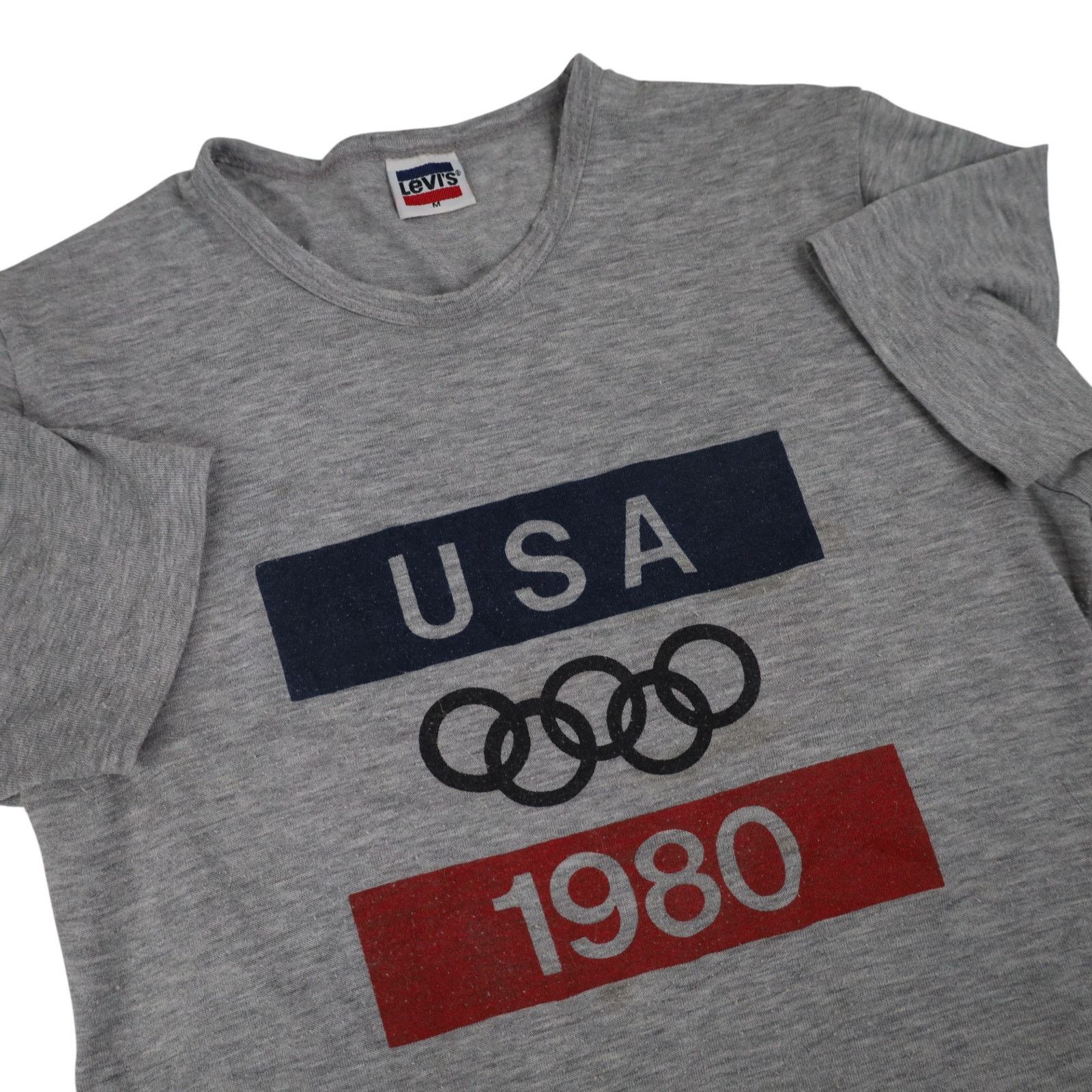 Levi's × Vintage Vintage Levis 1980 USA Olympics Graphic T Shirt Size US M / EU 48-50 / 2 - 7 Thumbnail