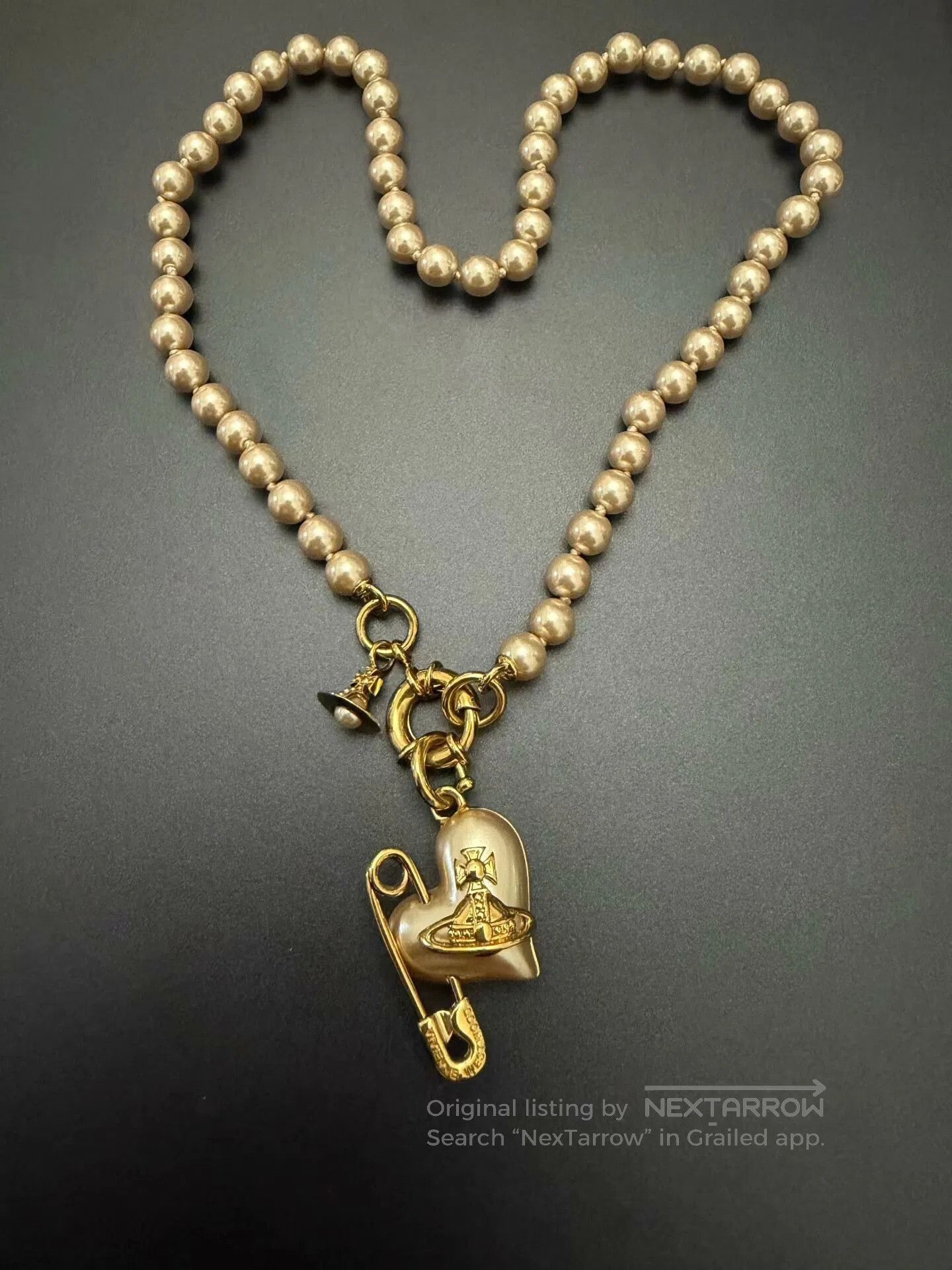 Vivienne Westwood Vivienne Westwood Heart Pearl Necklace. Size ONE SIZE - 1 Thumbnail
