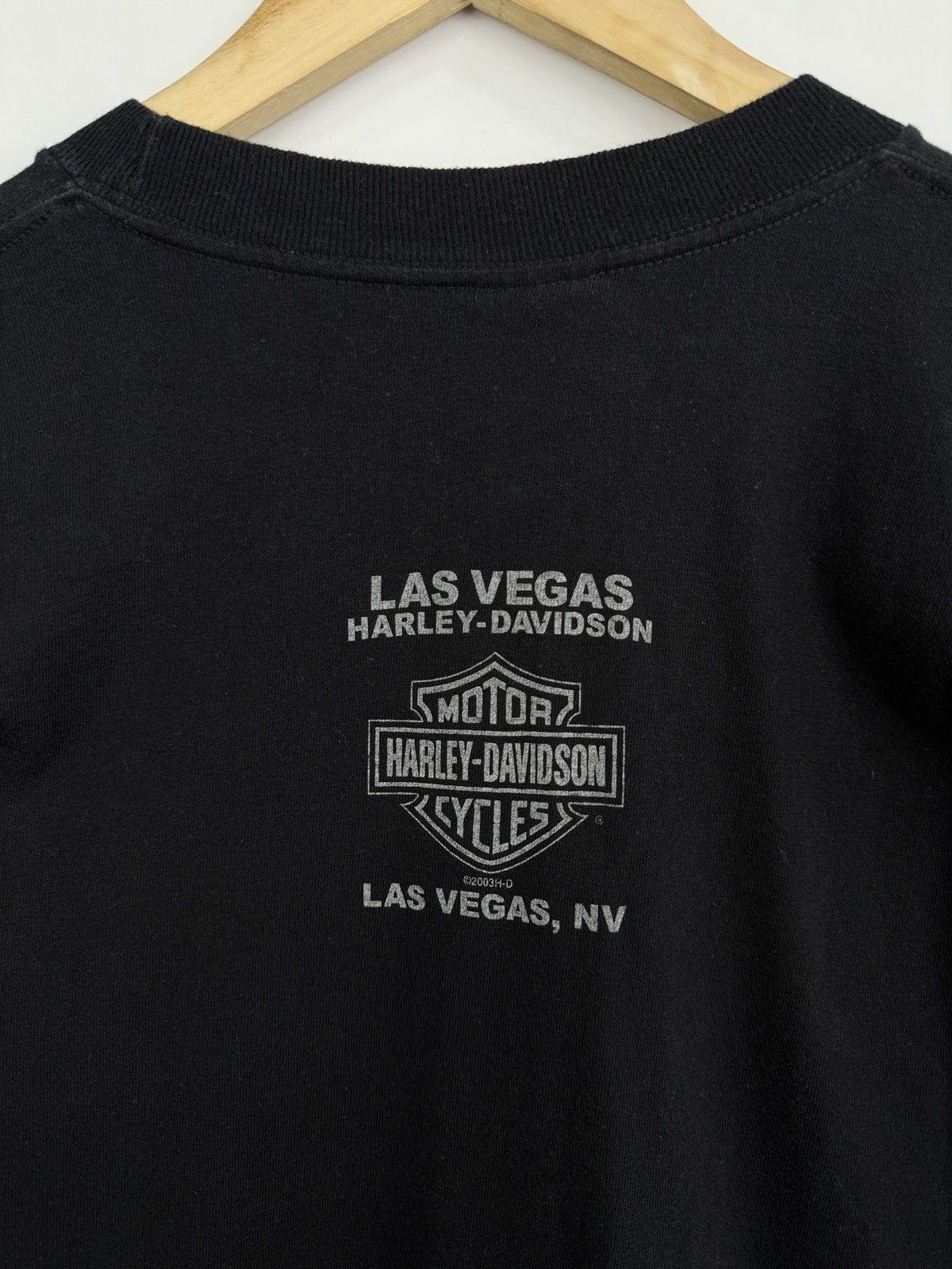 Harley Davidson 🇺🇸Vintage Y2K Harley Davidson Skull Las Vegas 2003 LongSleeve Size US M / EU 48-50 / 2 - 11 Thumbnail