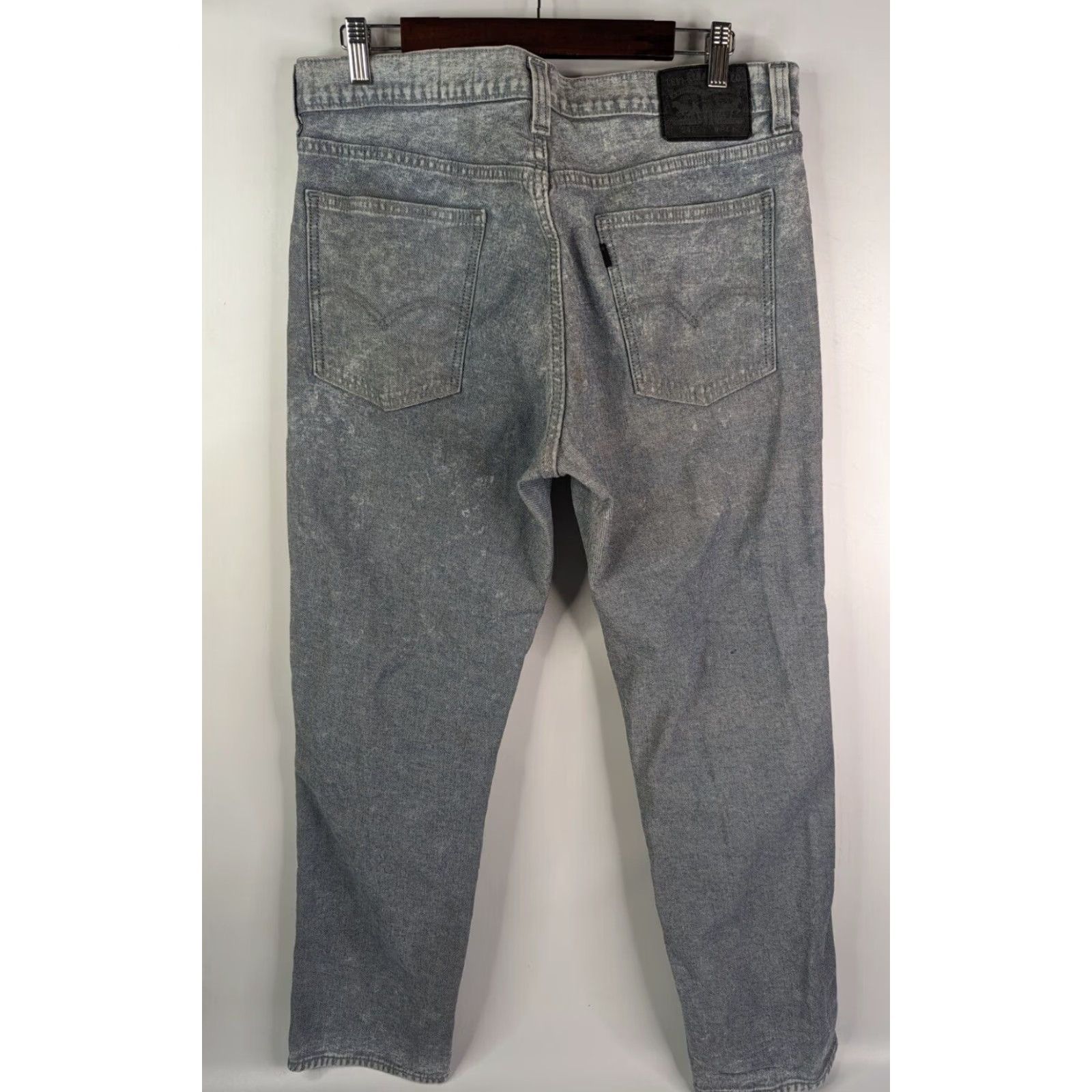Levi's Levi's 541 Line 8 Men's 34x32 Athletic Fit Gray Patterned Light Wash Denim Jeans Size US 34 / EU 50 - 4 Thumbnail