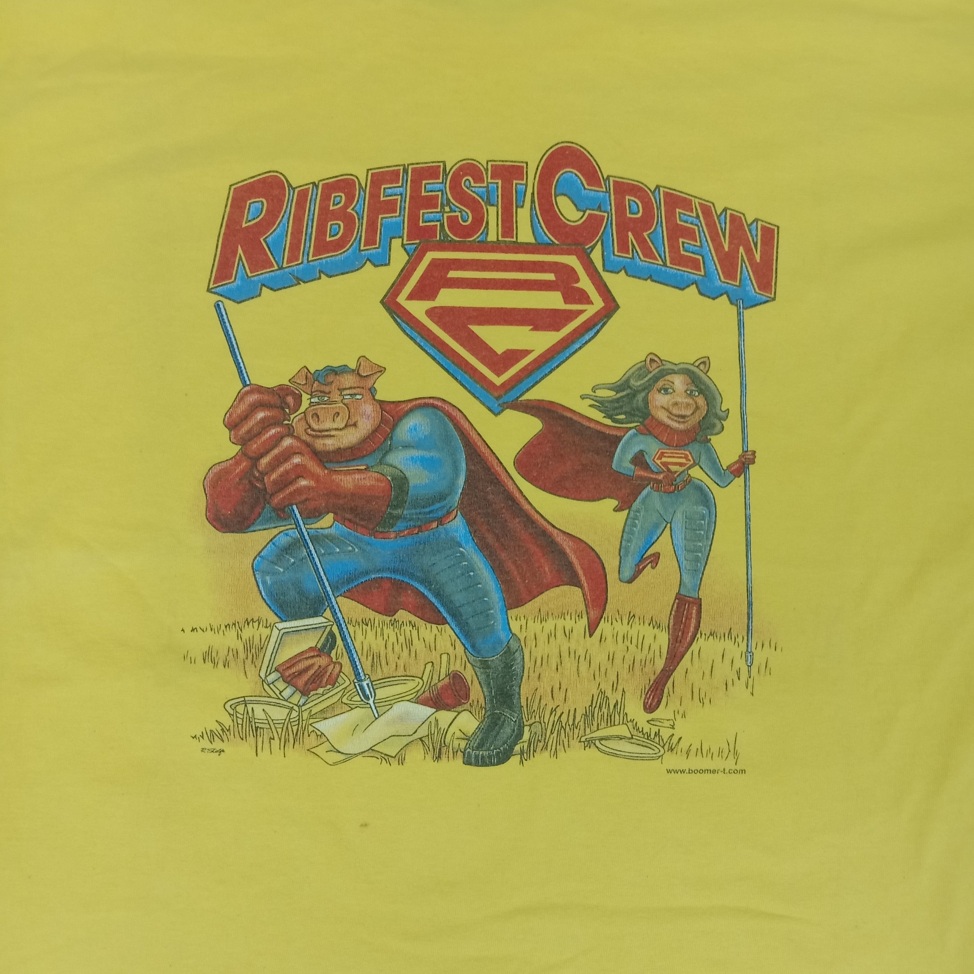 Cartoon Network × Vintage Ribfest Crew Superman Parody Movie Tshirt Size US XXL / EU 58 / 5 - 2 Thumbnail