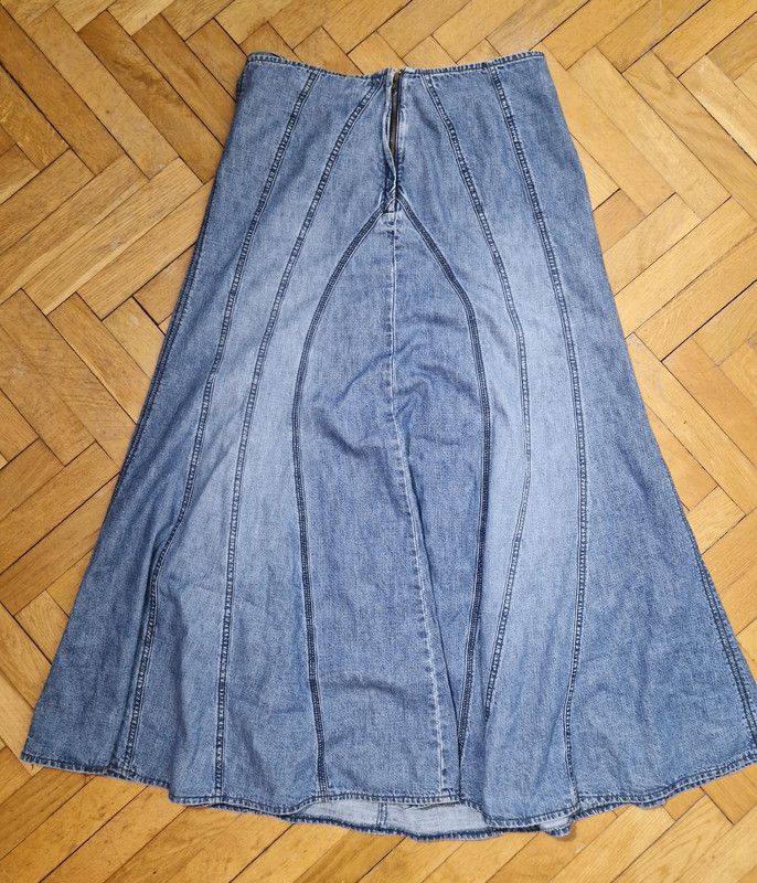 Japanese Brand × Vintage vintage flare denim skirt bondage Size 28" / US 6 / IT 42 - 4 Thumbnail