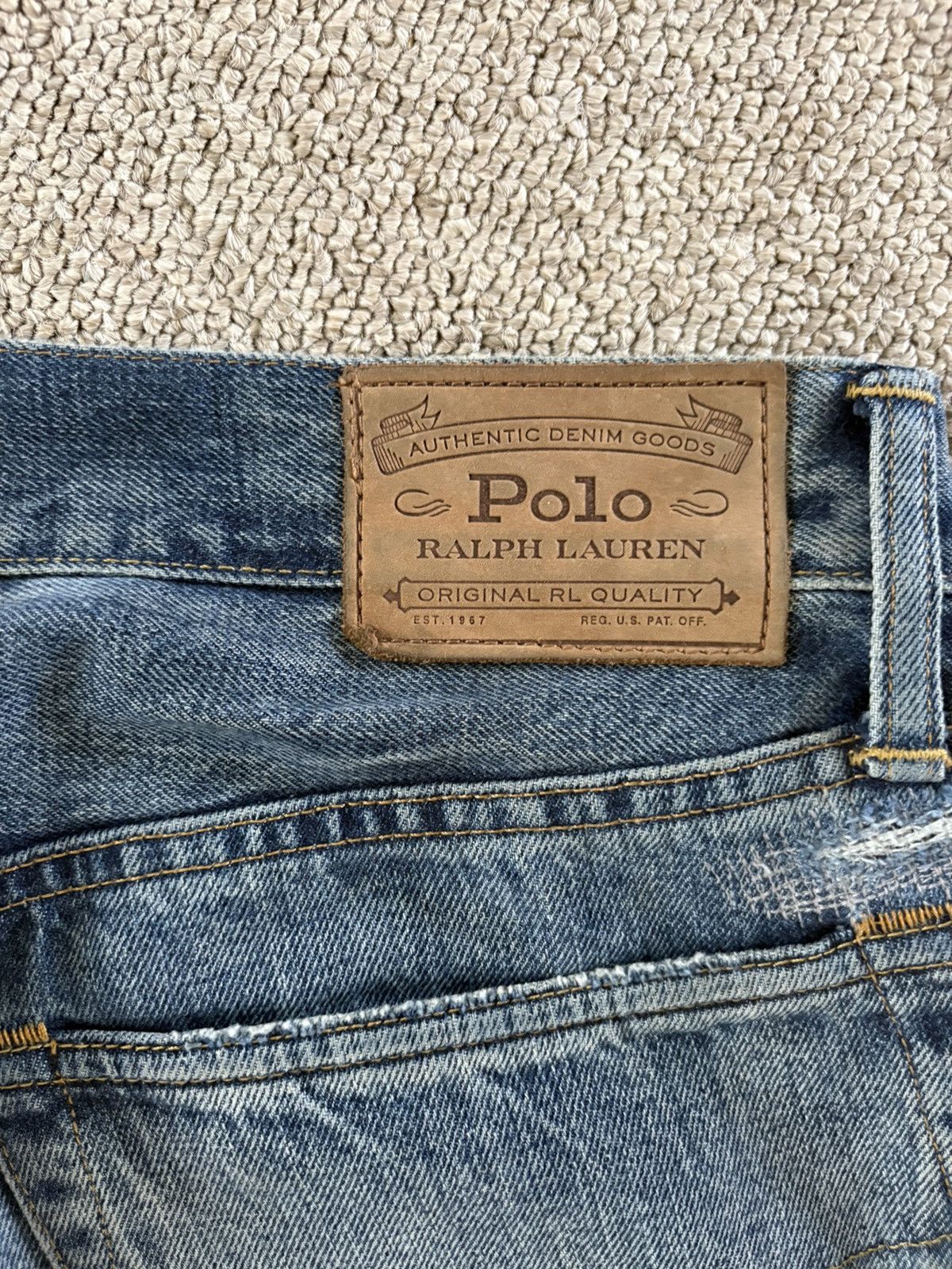 Polo Ralph Lauren Vintage classic fit distressed patch jeans Size US 30 / EU 46 - 7 Thumbnail