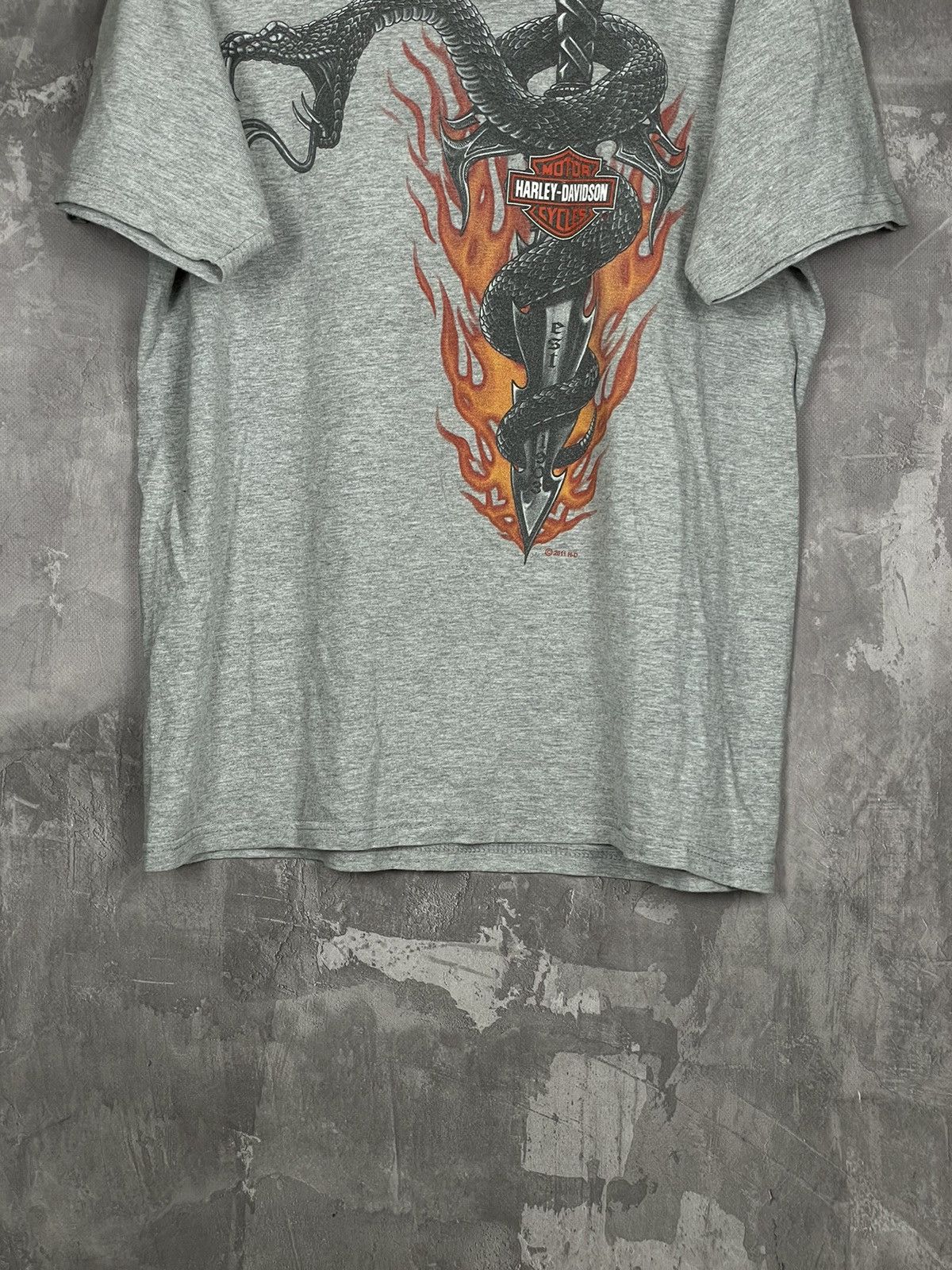 Harley Davidson × Vintage Vintage 2000s Y2K Harley Davidson Snake Graphic T Shirt Size US M / EU 48-50 / 2 - 6 Thumbnail