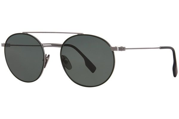 Burberry × Burberry Prorsum Unisex B-3109 Italy Big Logo Frame Metal-Matte Round Shape Sunglasses Size ONE SIZE - 13 Thumbnail