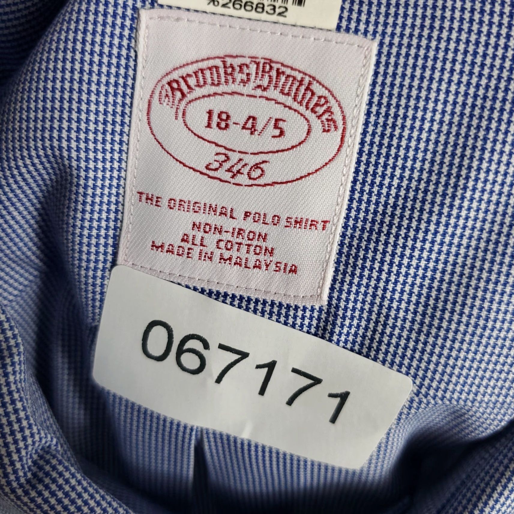 Brooks Brothers Brooks Brothers Shirt Mens 18 Blue Pocket Button Up Long Sleeve Size US XXL / EU 58 / 5 - 7 Thumbnail