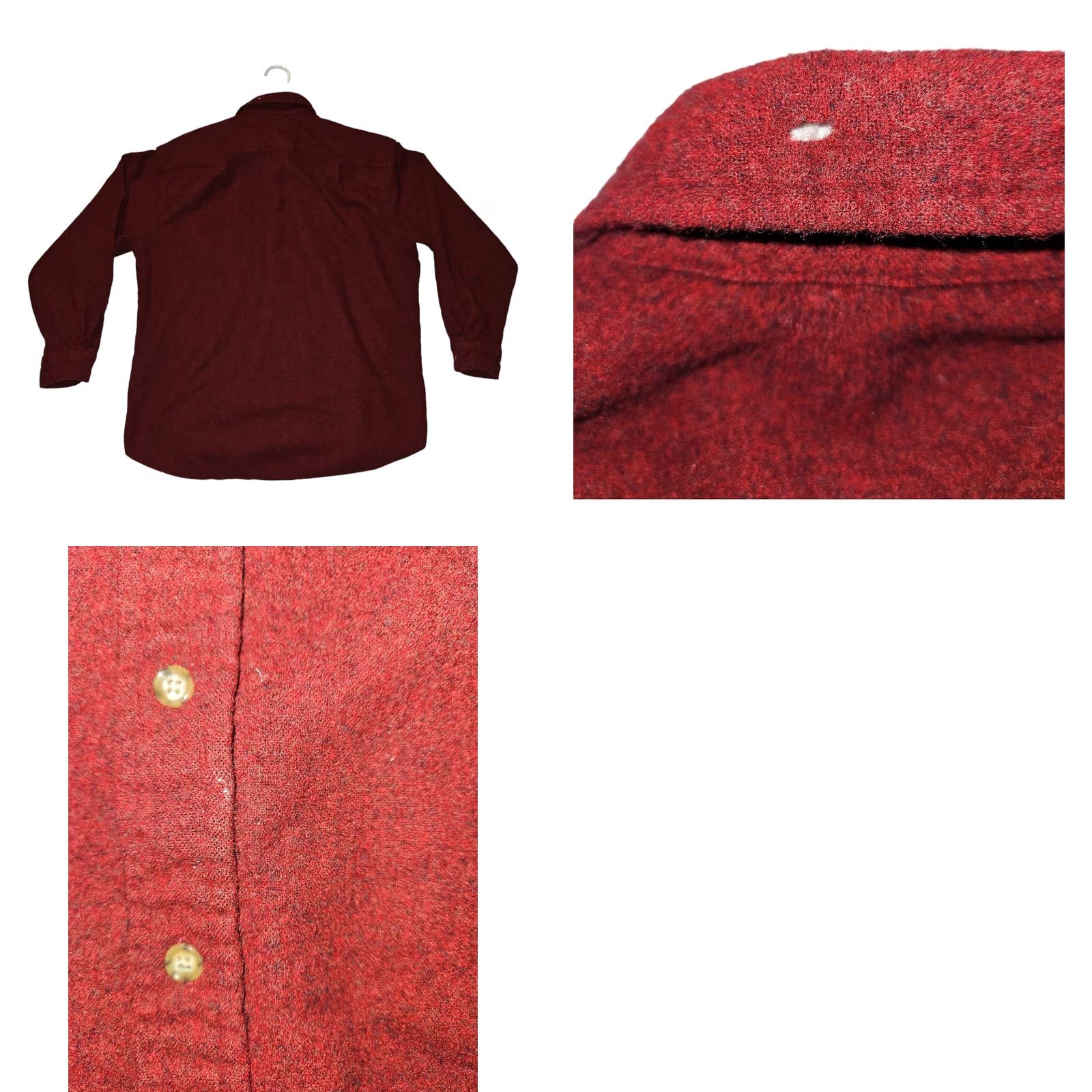 Pendleton VINTAGE Pendleton Jacket Men XL 100% Wool Red Short Button Padded Elbow Logo 80s 90s Classic Regular Mens Size US XL / EU 56 / 4 - 8 Thumbnail