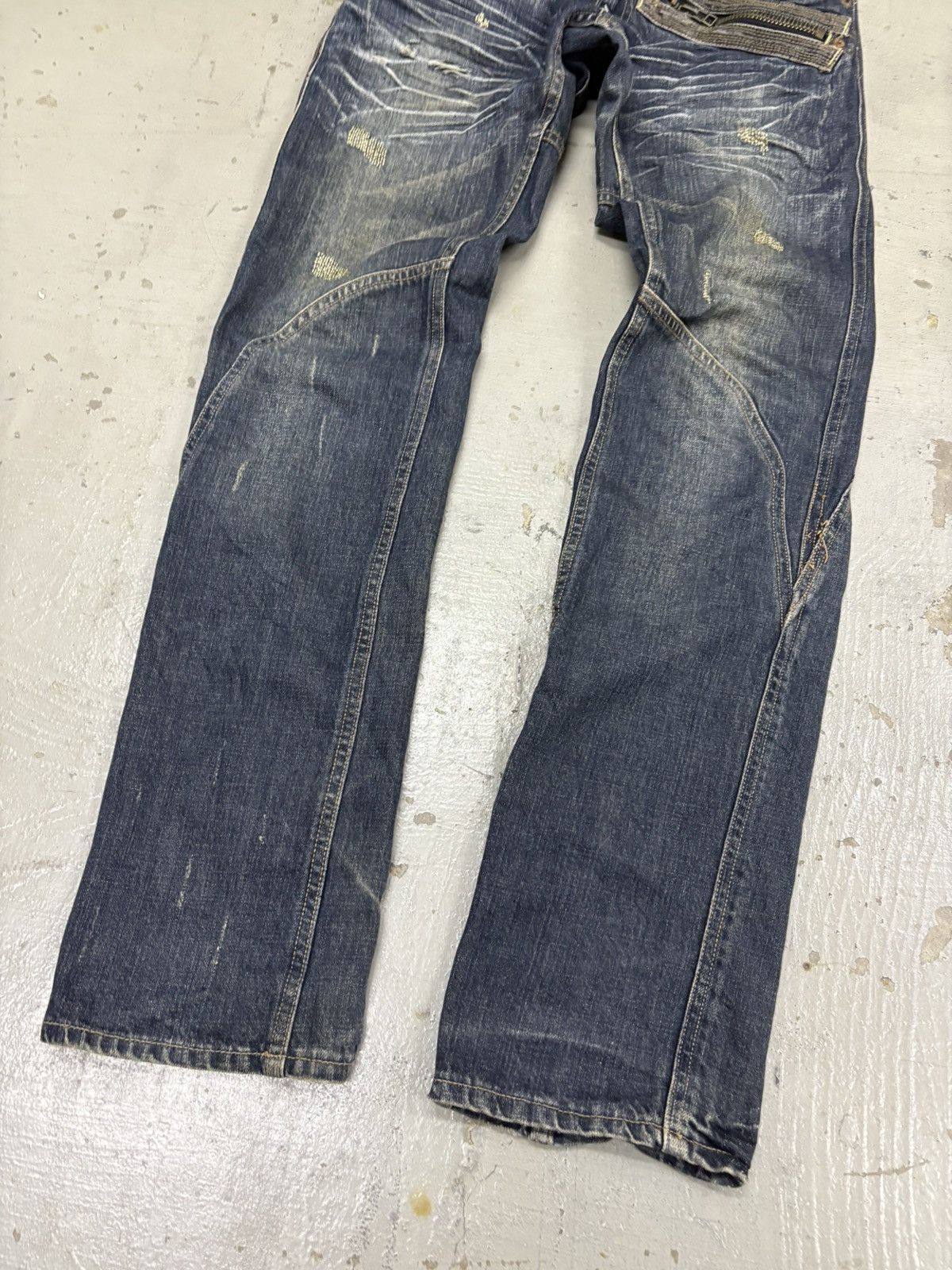 Engineered Garments PAINTED DISTRESSED DENIM BY URBAN CRAFT Size US 31 - 3 Thumbnail