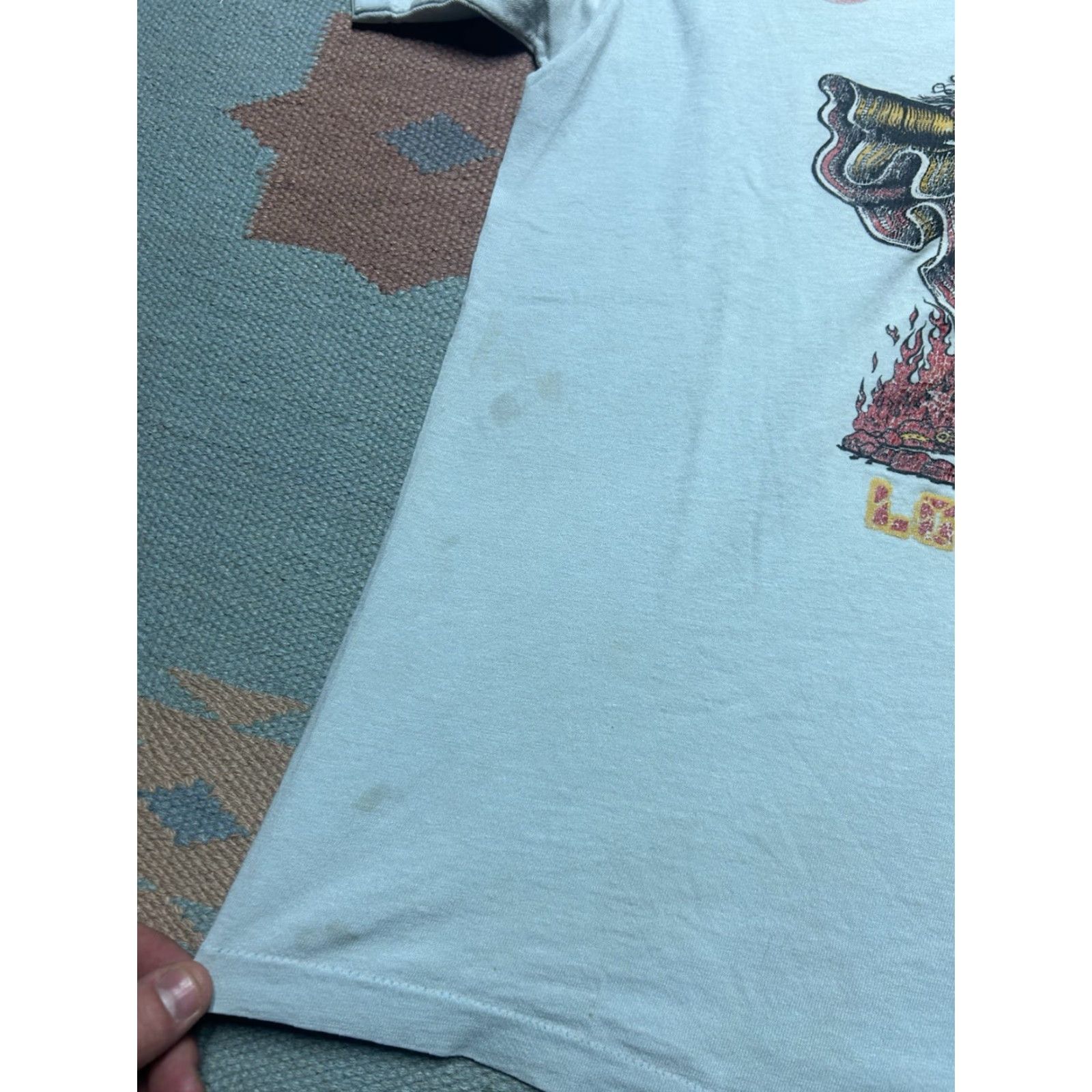 Anvil VINTAGE 70s T-Shirt Anvil Israel Paskowitz longboards surf skate RARE Medium Blue Mens T-Shirt Size US M / EU 48-50 / 2 - 3 Thumbnail