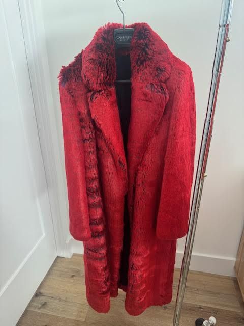 Calvin Klein 205W39NYC Calvin Klein 205W39NYC Faux Fur Red coat Size M / US 6-8 / IT 42-44 - 4 Thumbnail