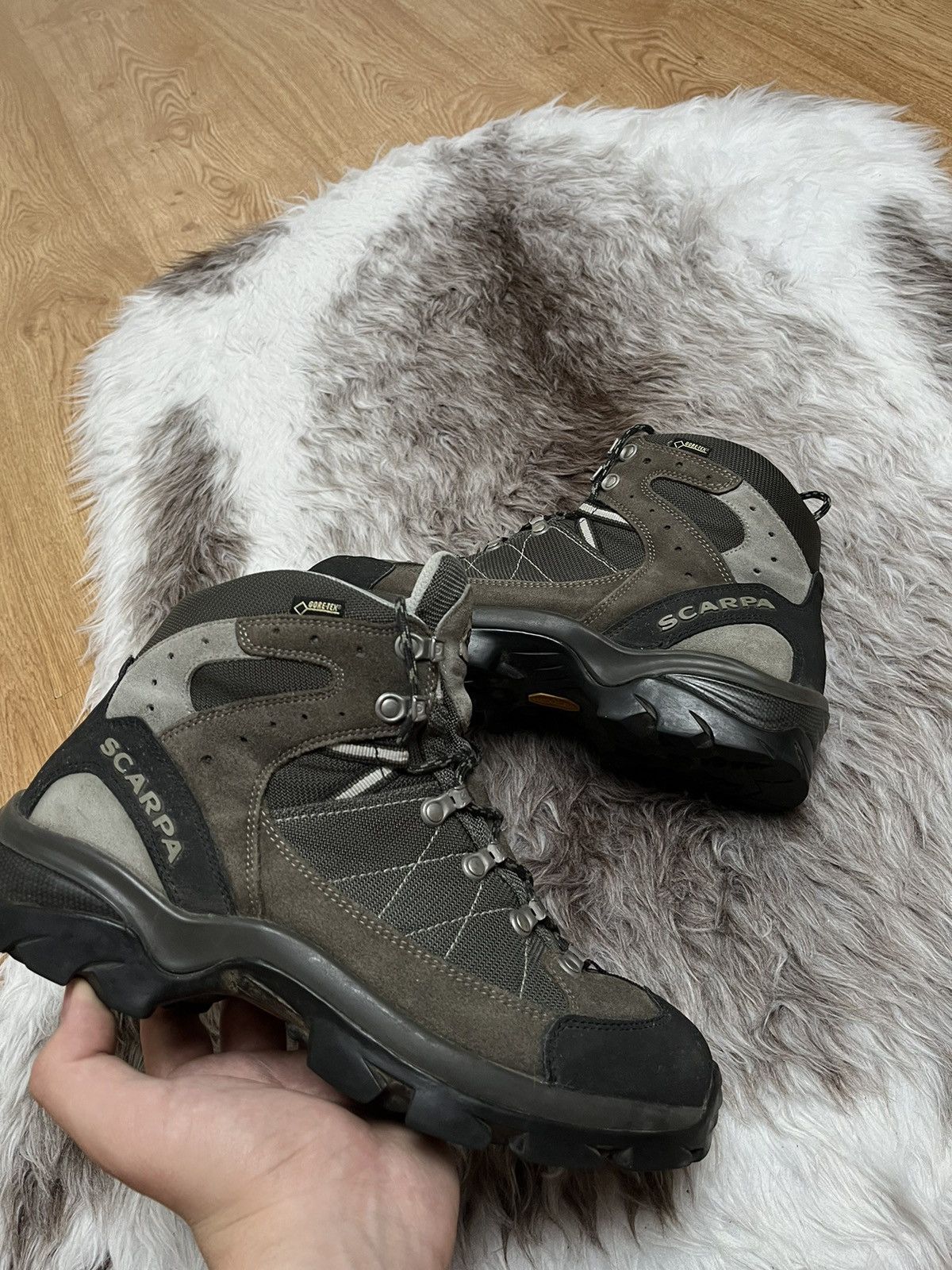 image of Outdoor Life x Scapa Sports Skarpa Gore Tex Boots in Grey, Men's (Size 8)