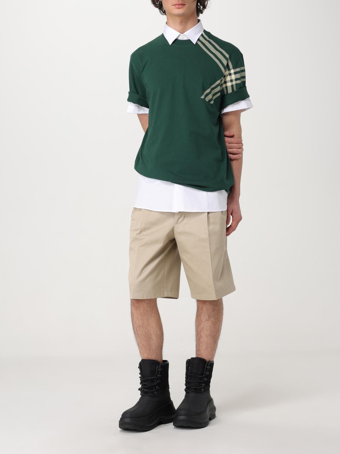 Burberry o1y0426 Crewneck T-Shirt in Dark Green Size US M / EU 48-50 / 2 - 2 Thumbnail