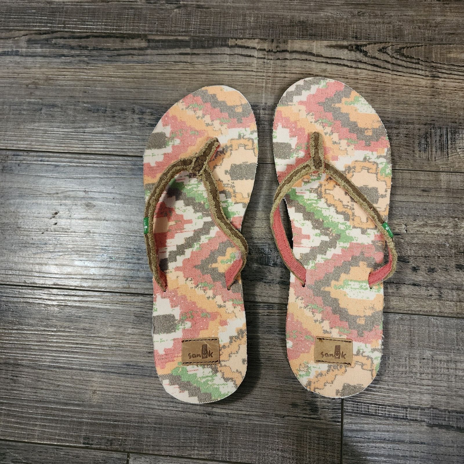 Sanuk Sanuk Froday Funk Fringe flip flops sandal size 10 Size US 10 / IT 40 - 1 Thumbnail