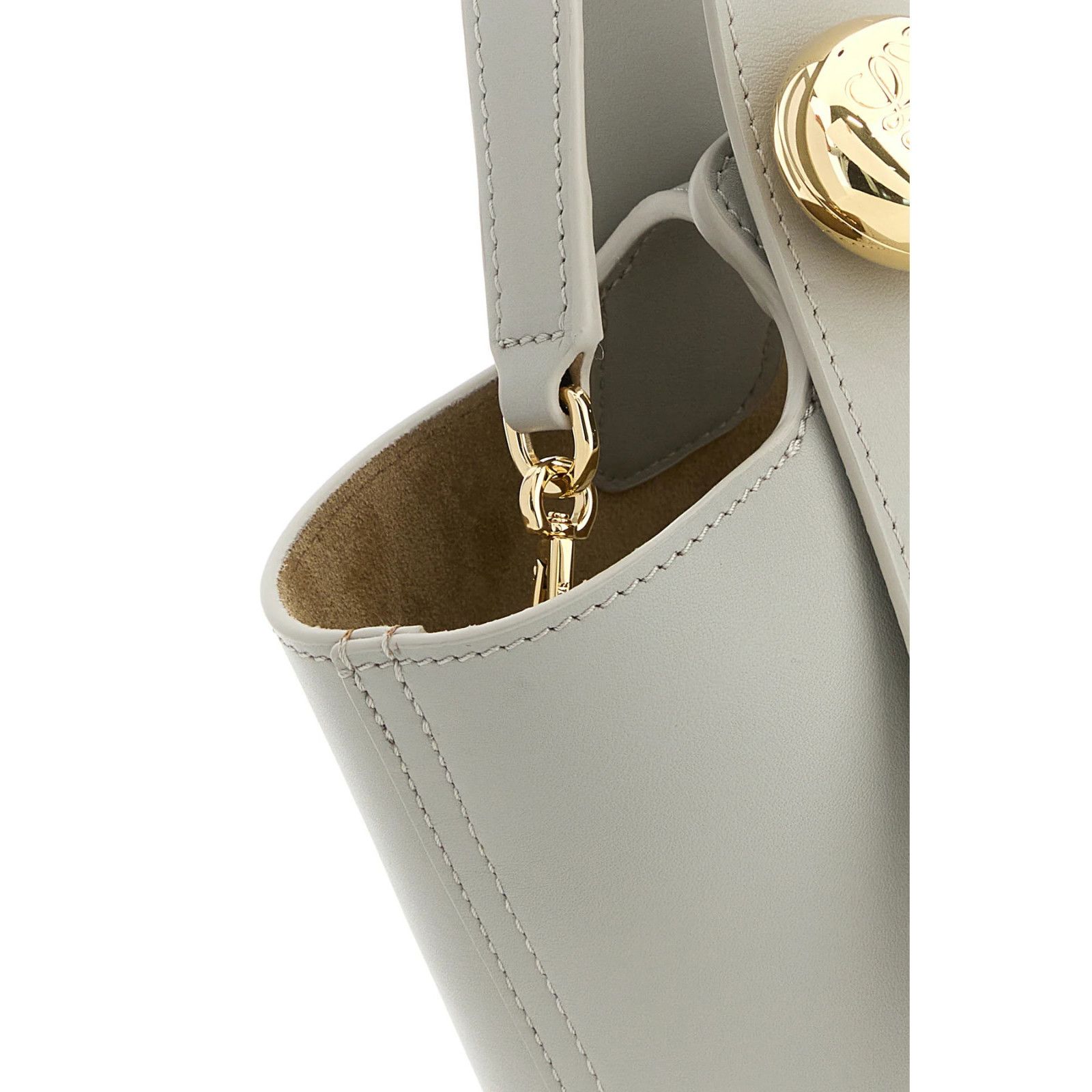 Loewe LOEWE Pebble Mini Shell Gray Leather Bucket Bag New And Auth Size ONE SIZE - 4 Thumbnail