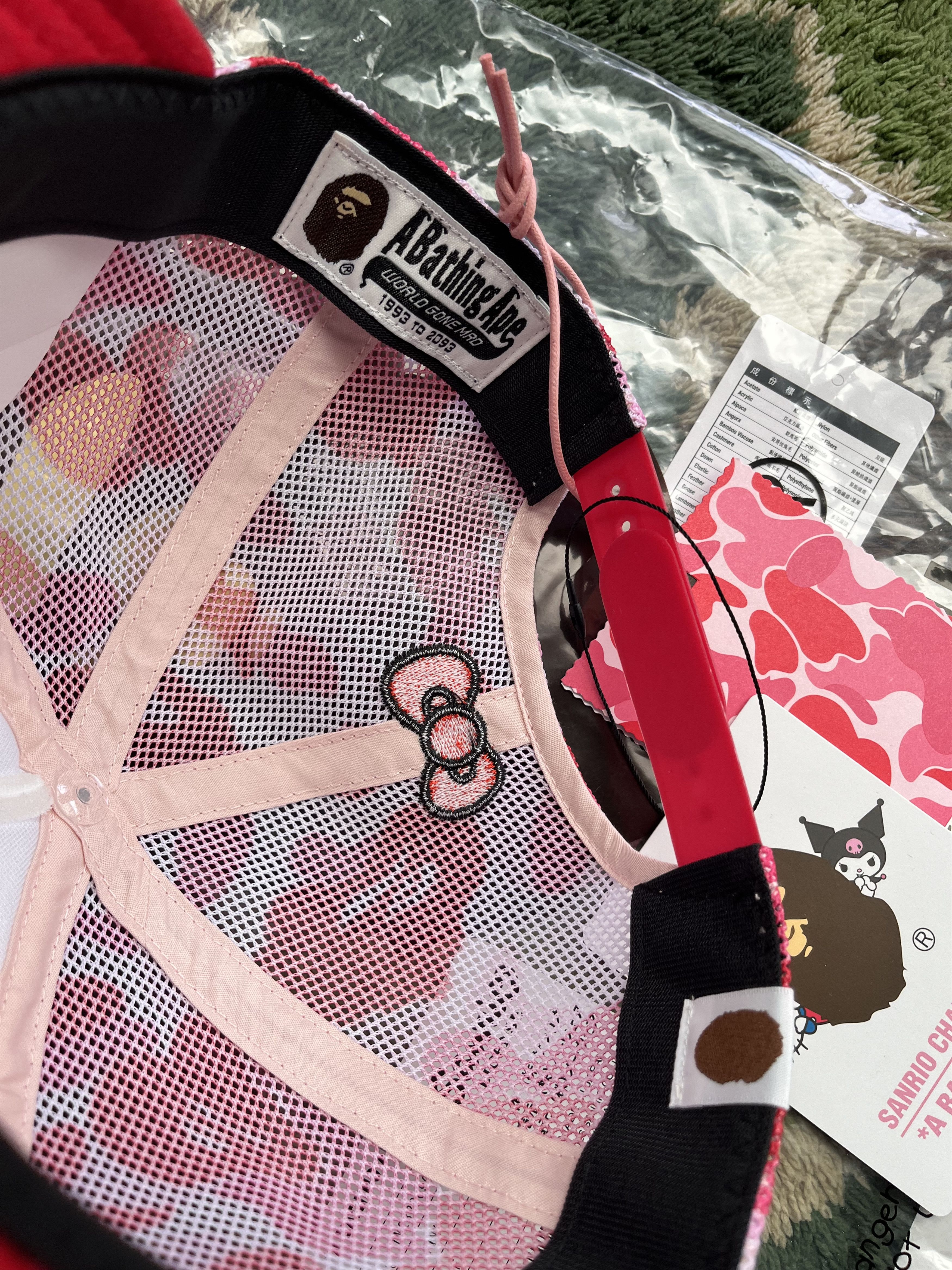 Bape BAPE SANRIO HELLO KITTY APE HEAD ABC CAMO MESH CAP Size ONE SIZE - 9 Thumbnail