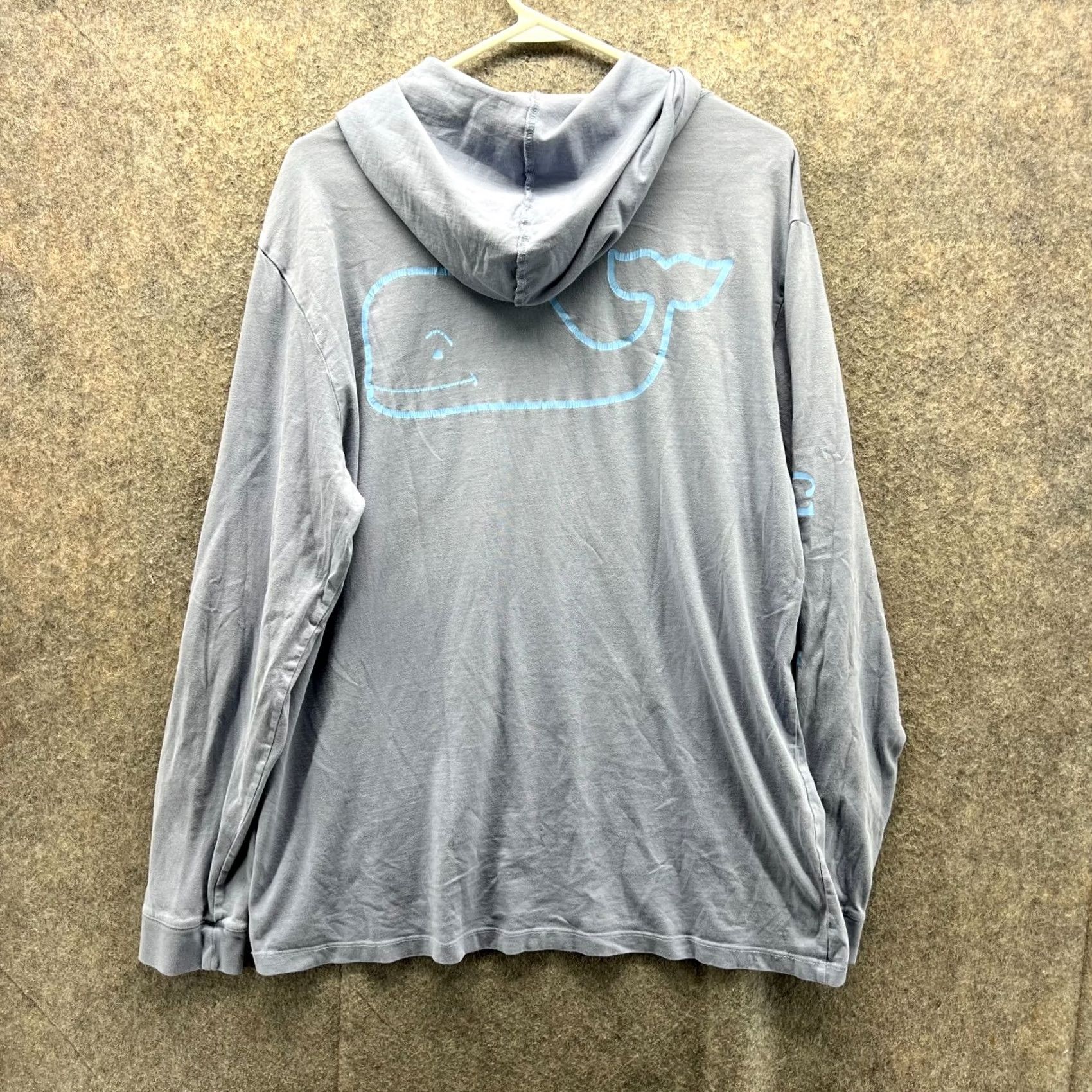 Vineyard Vines VINTAGE Vineyard Vines Sweater Hooded Pullover Large Blue Fleece Wool Cotton Logo Men's Regular Size L Size US L / EU 52-54 / 3 - 2 Thumbnail