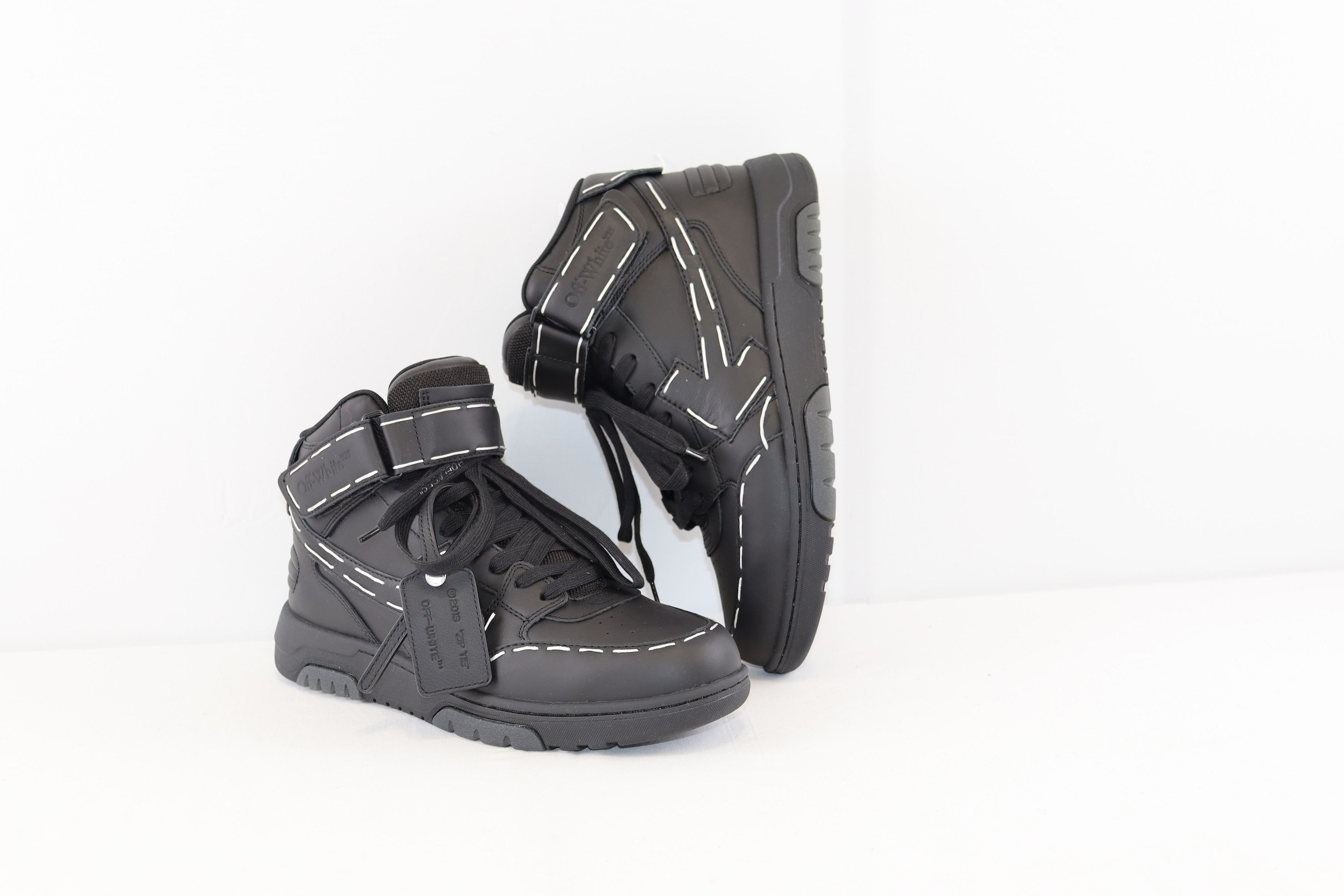 Off-White o1rshd1 OOO Mid Sartorial Stitching Sneakers in Black Size US 10 / EU 43 - 7 Thumbnail