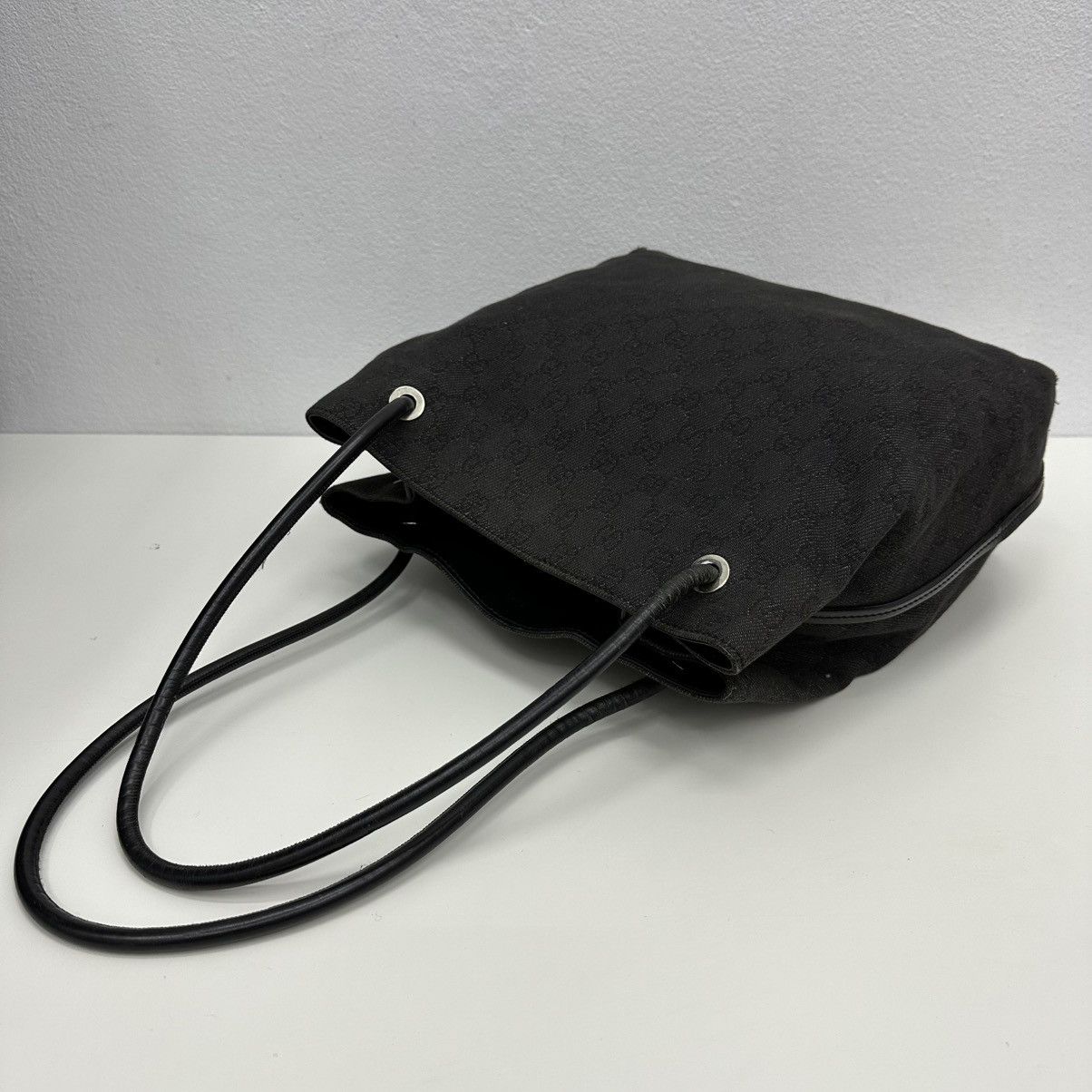 Gucci ‼️LAST DROP‼️ AUTHENTIC GUCCI BLACK GG CANVAS GIFFORD TOTE BAG Size ONE SIZE - 7 Thumbnail