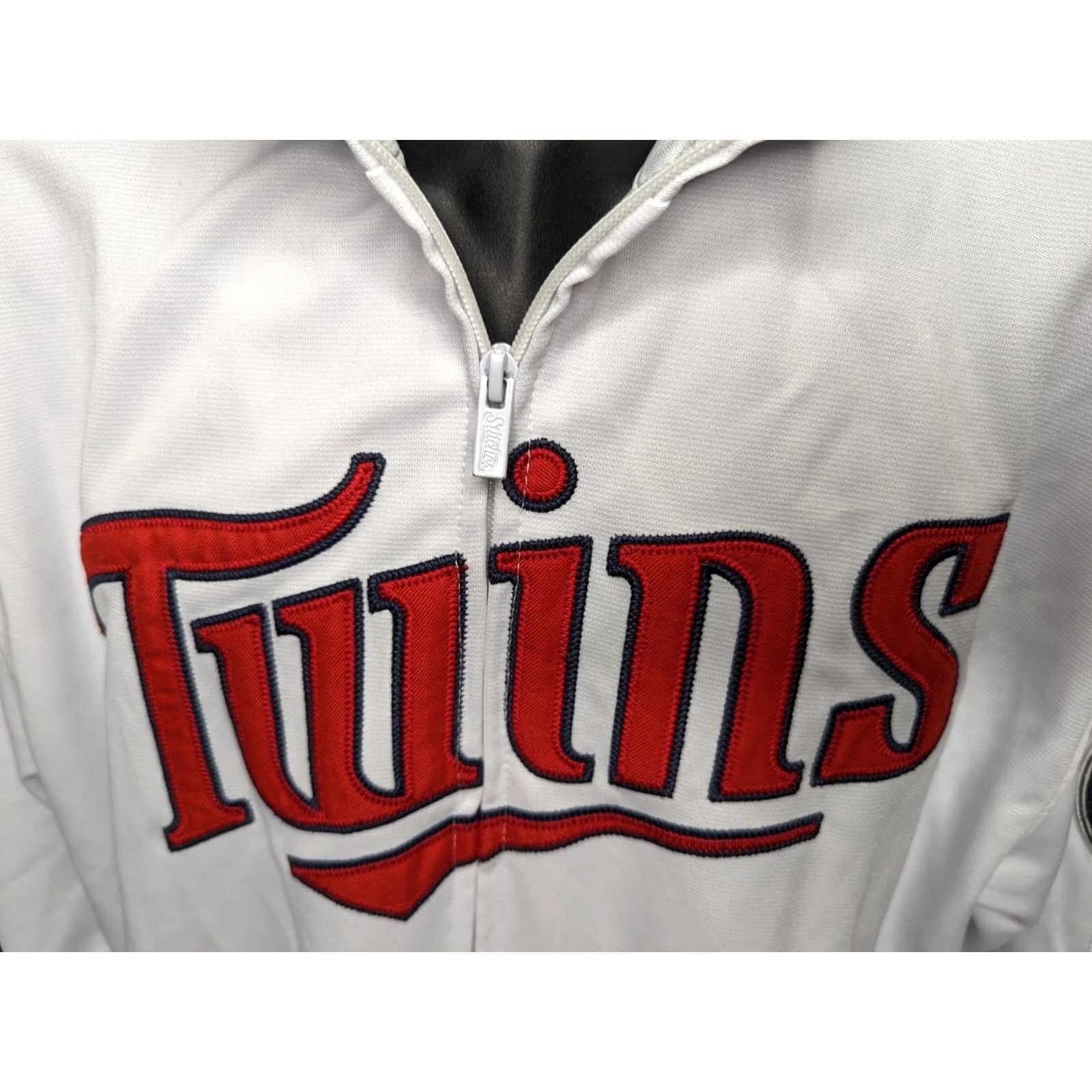 Vintage Stitches Minnesota Twins MLB Baseball Zip Track Jacket White Mens Large Size US L / EU 52-54 / 3 - 3 Thumbnail