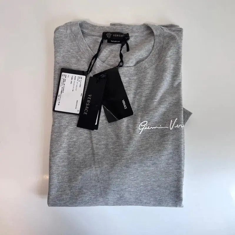 Versace Versace Gray Cotton Short Sleeve T-Shirt . Size US L / EU 52-54 / 3 - 6 Thumbnail