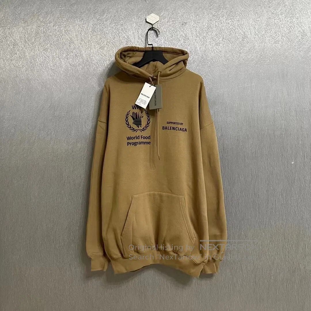 Balenciaga balenciaga khaki food support hoodie. Size US S / EU 44-46 / 1 - 1 Thumbnail