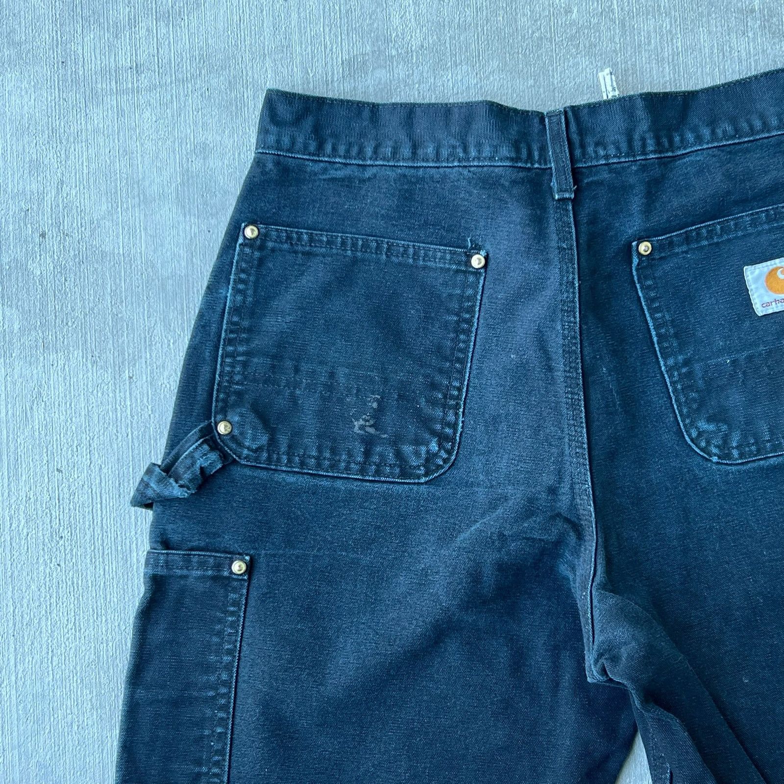 Carhartt × Vintage Carhartt faded black double knee work wear carpenter pants Size US 29 - 6 Thumbnail